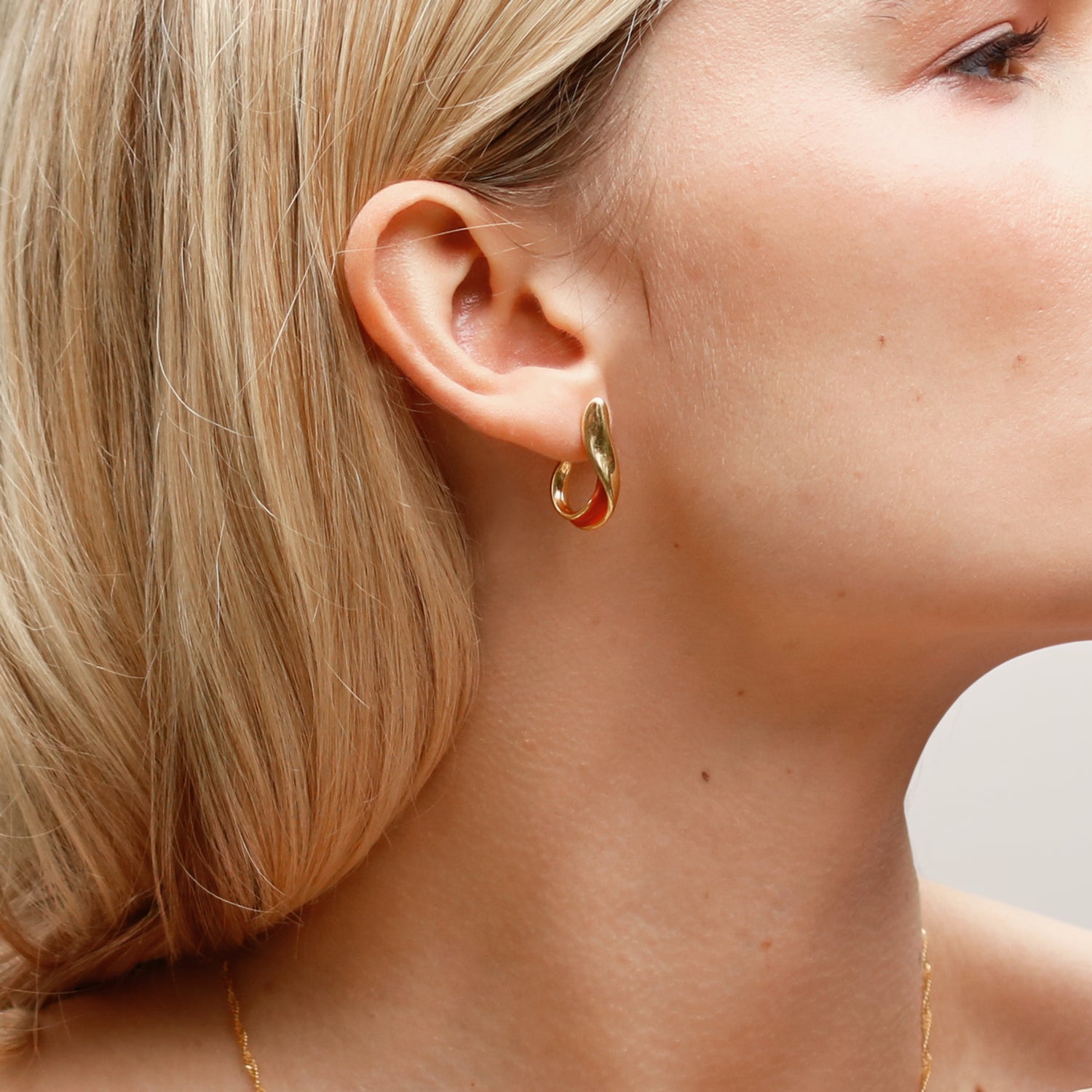 Eden Paprika Hoop Earrings Orange