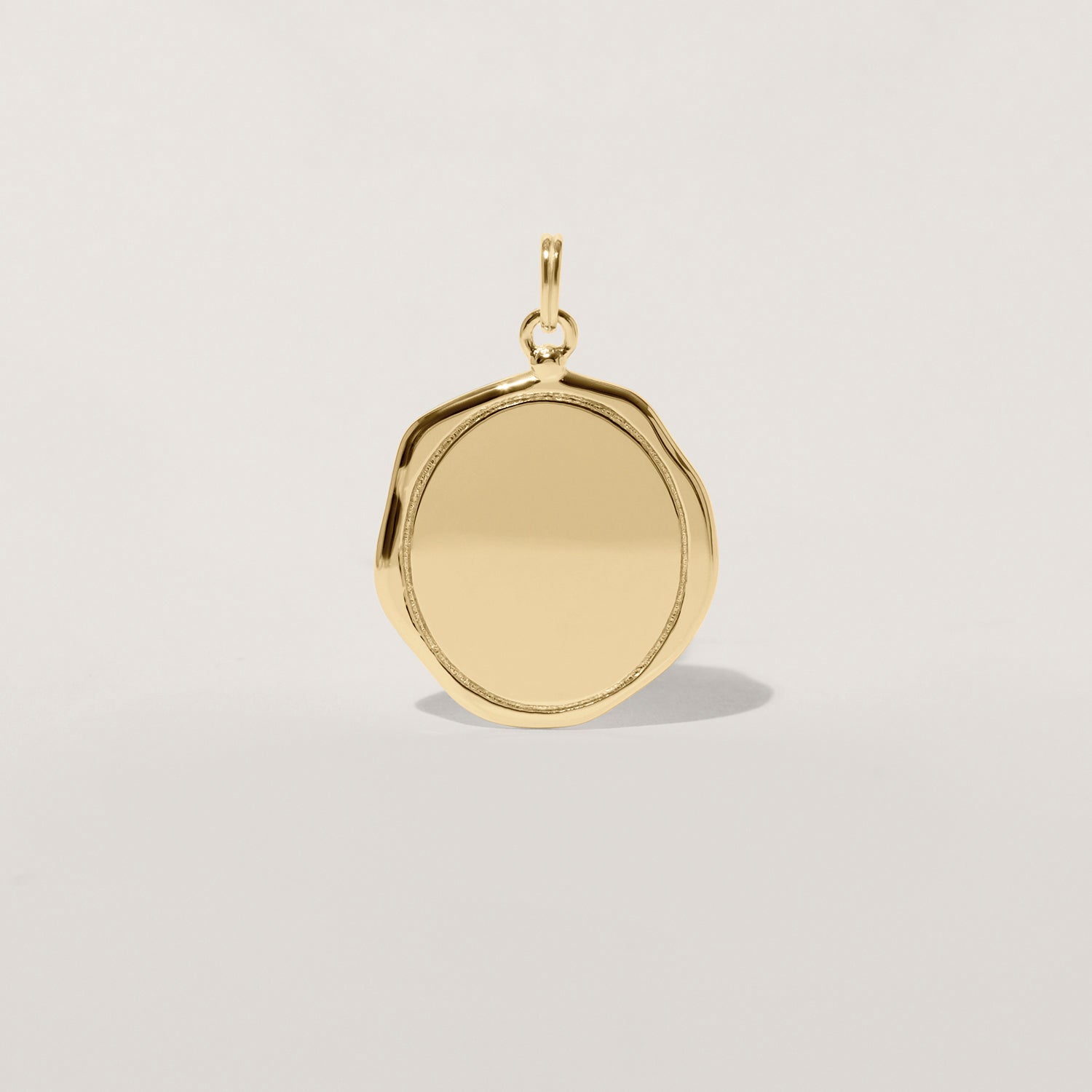 Large Seal Pendant | 14k Gold