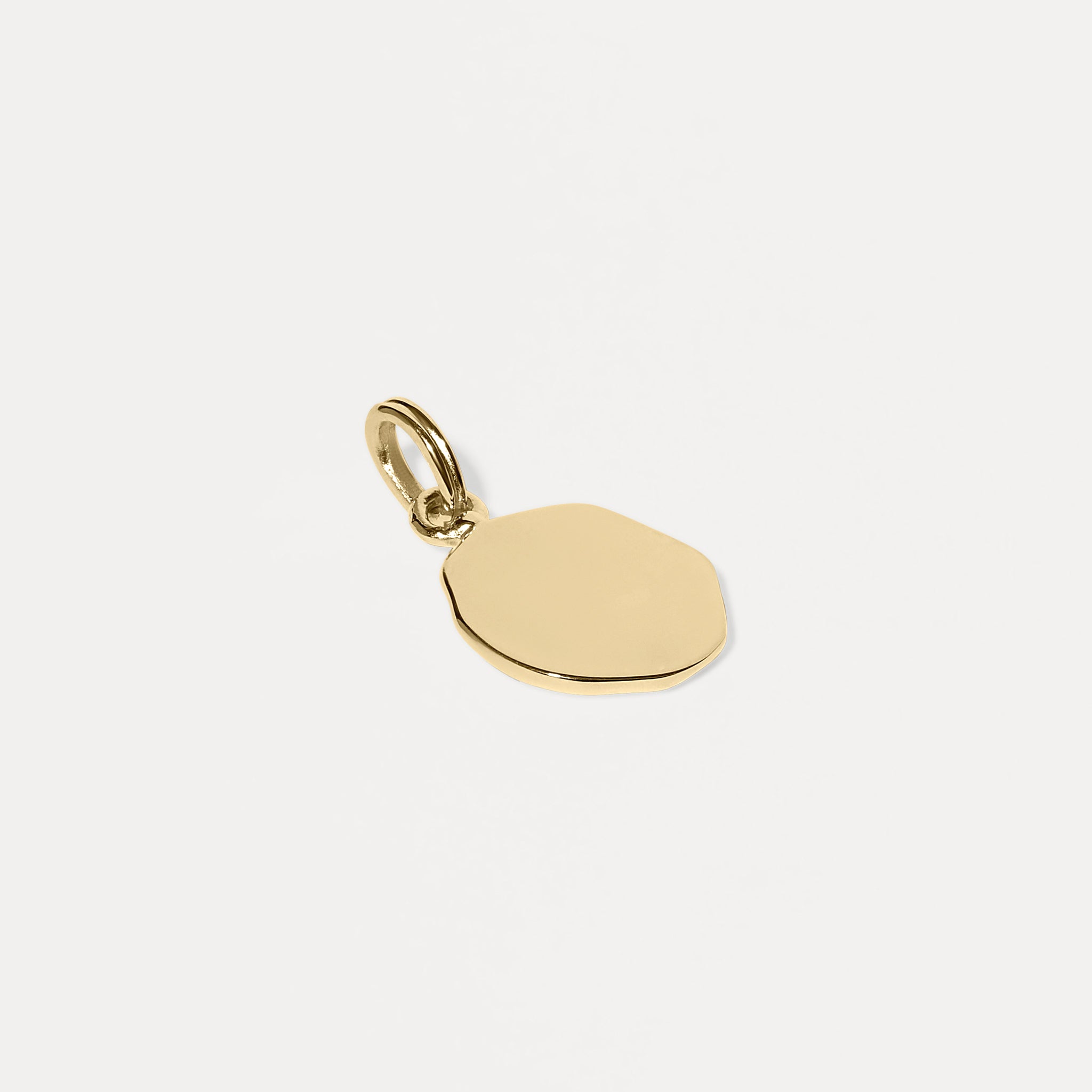 Engravable Seal Necklace | 14k Gold