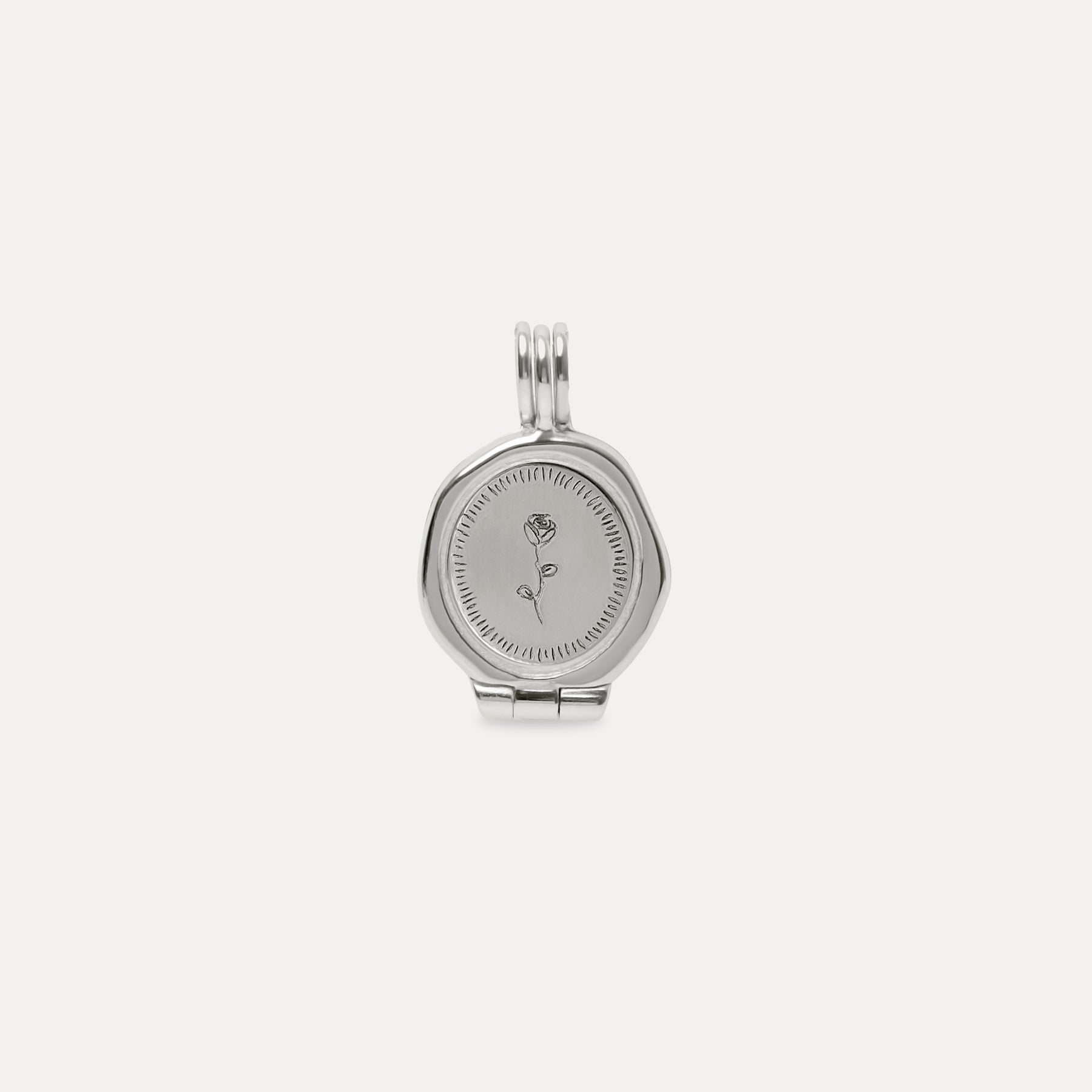 Rose Seal Locket Necklace
