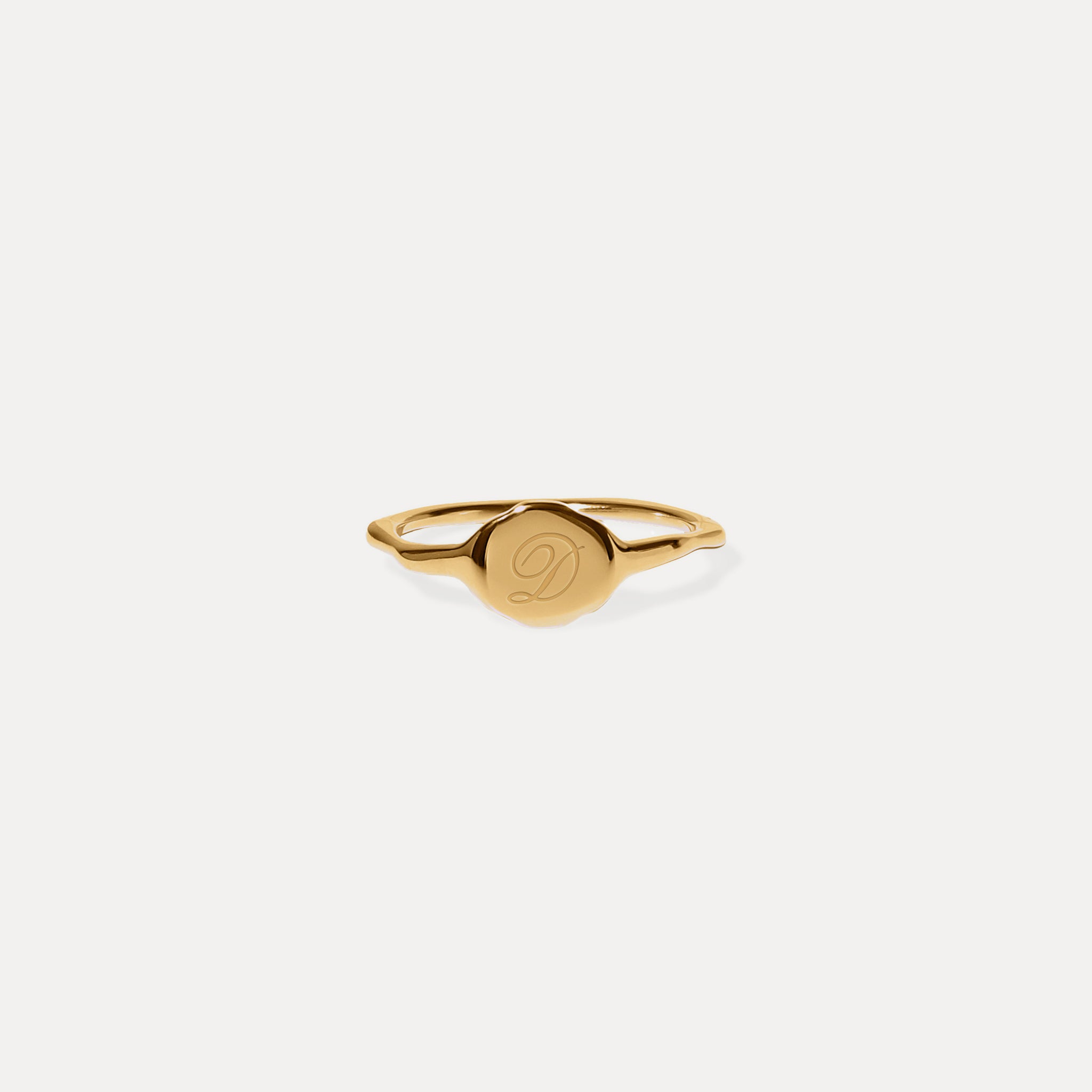 Engravable Fluid Signet Ring - Glossy
