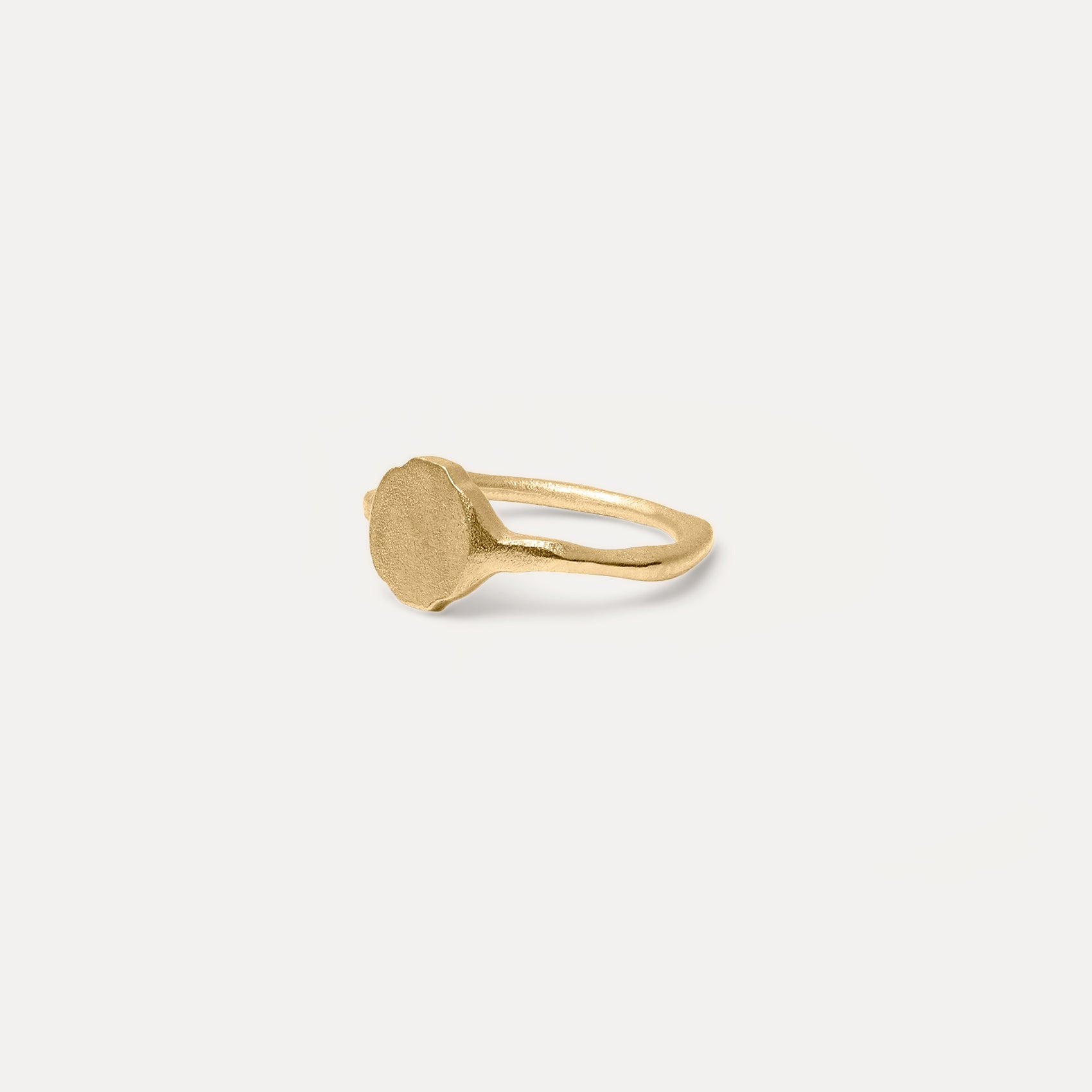Fluid Signet Ring Matte | 14k Gold
