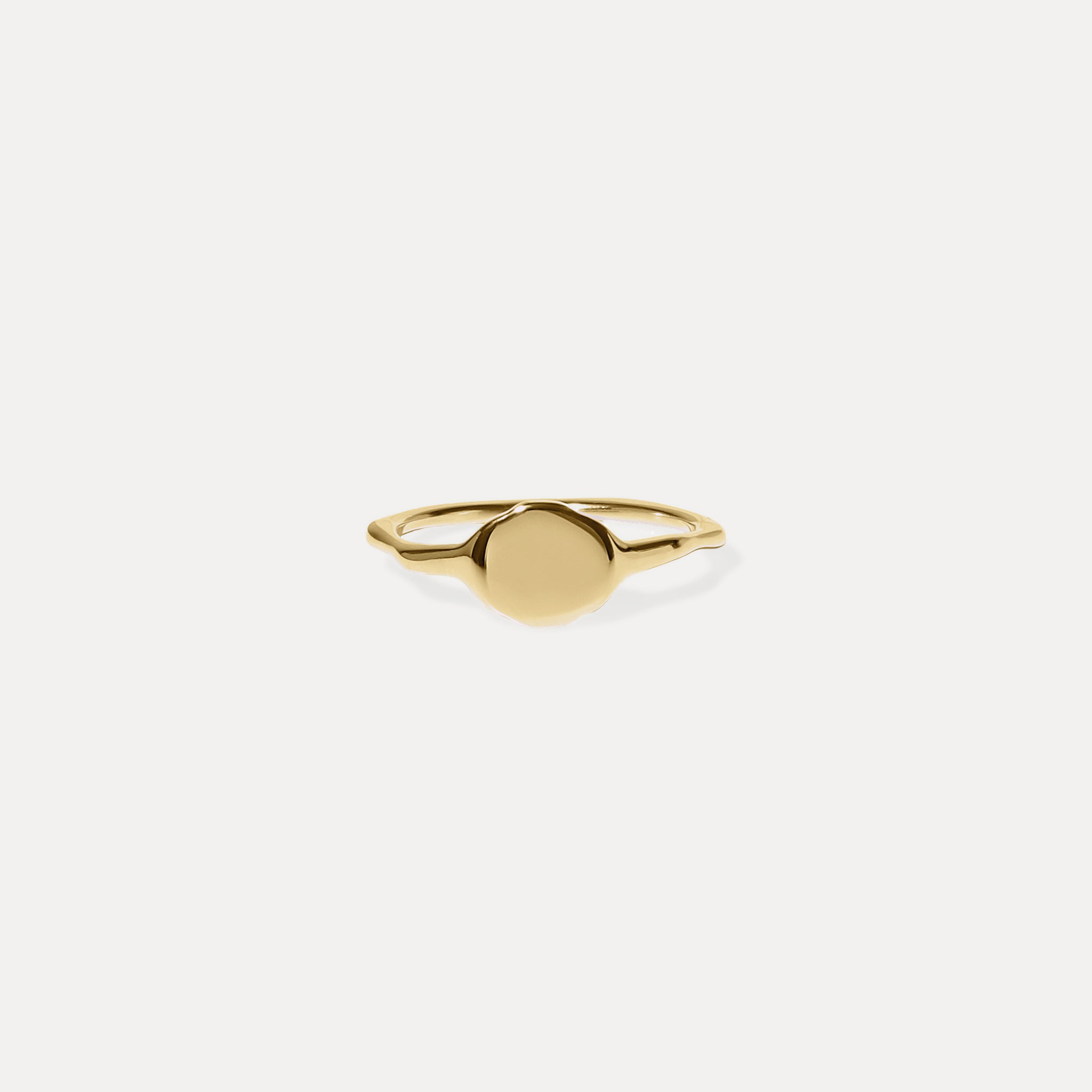 Engravable Fluid Signet Ring | 14k Gold - Glossy