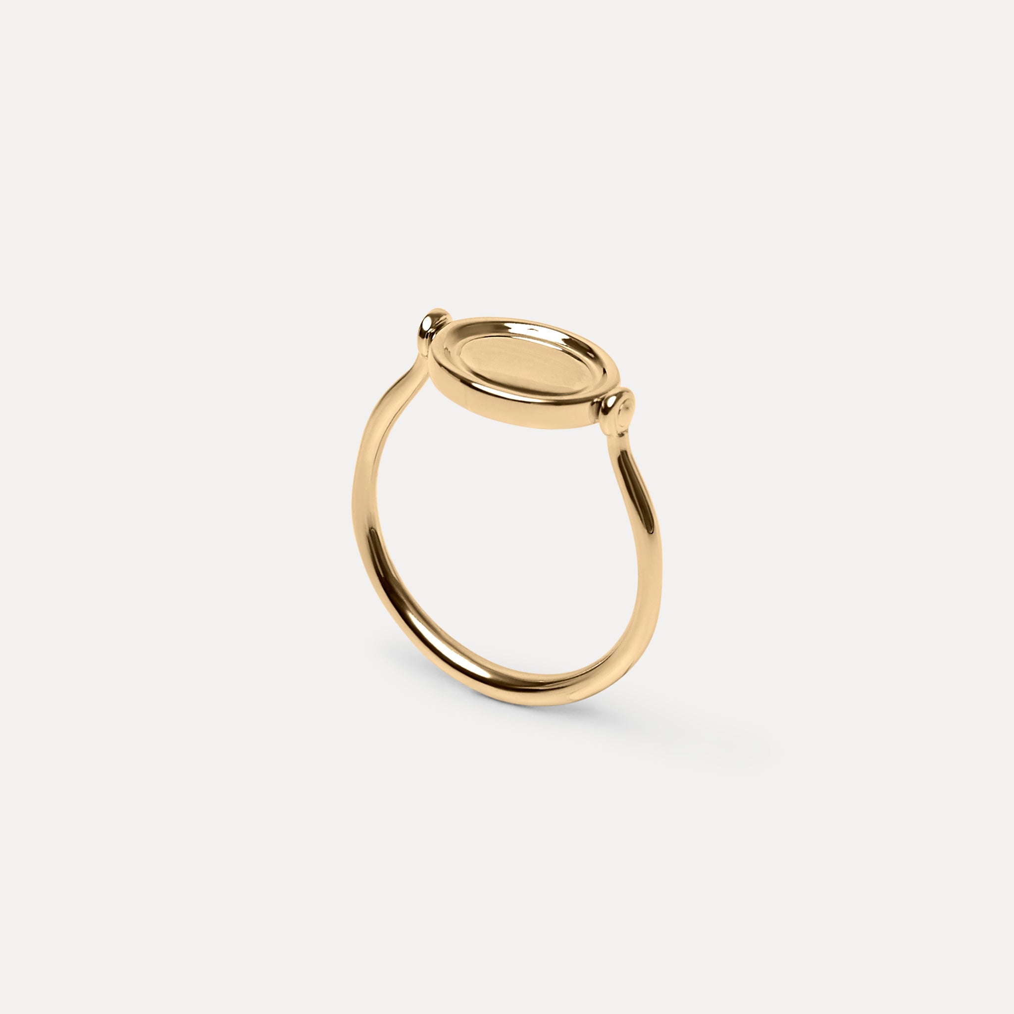 White Sapphire Flip Pavé Ring | 14k Gold