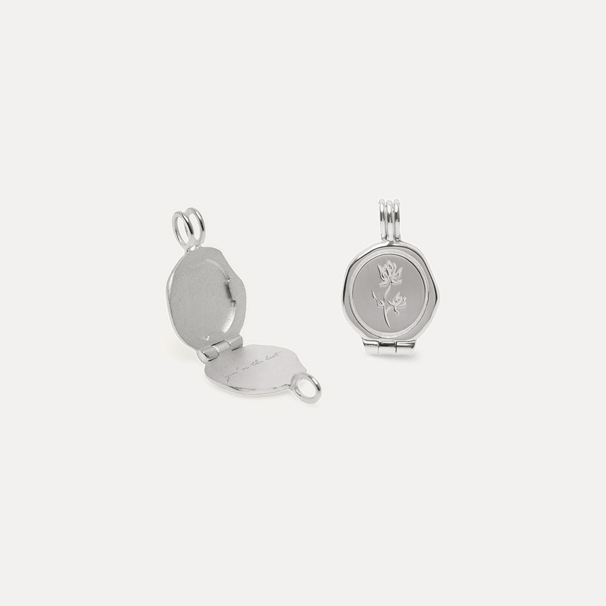 Floral Seal Locket Pendant
