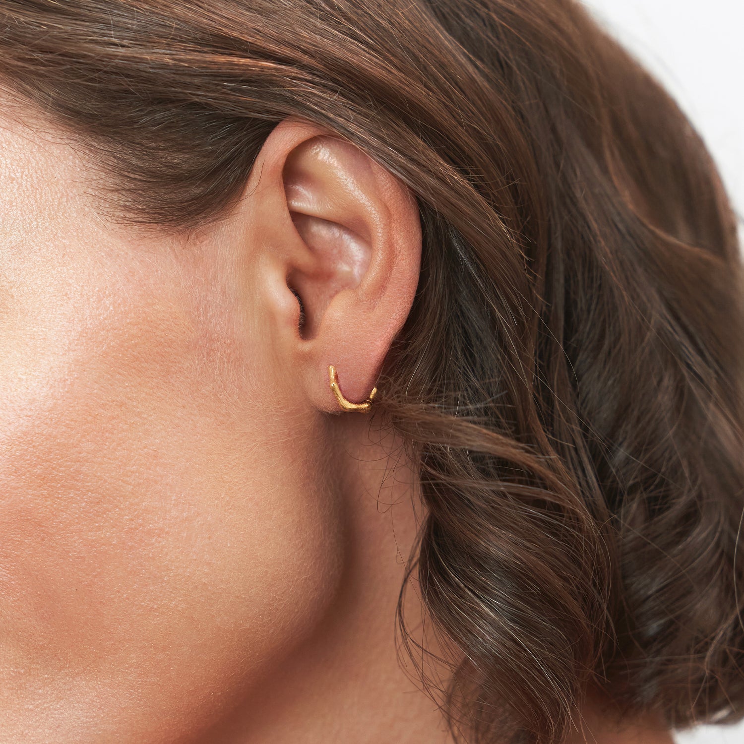 Fluid Small Huggies | 14k Gold
