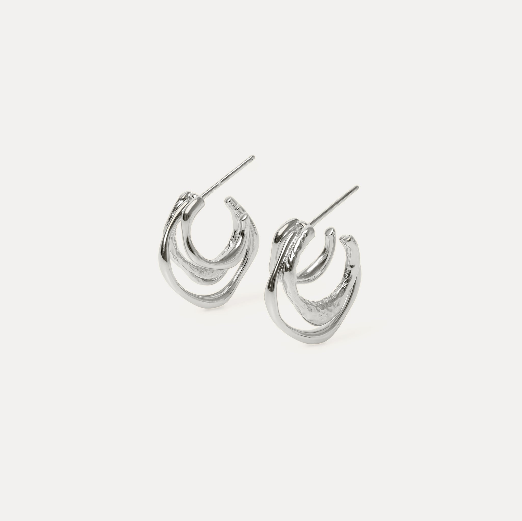 Fluid Triple Hoop Earrings