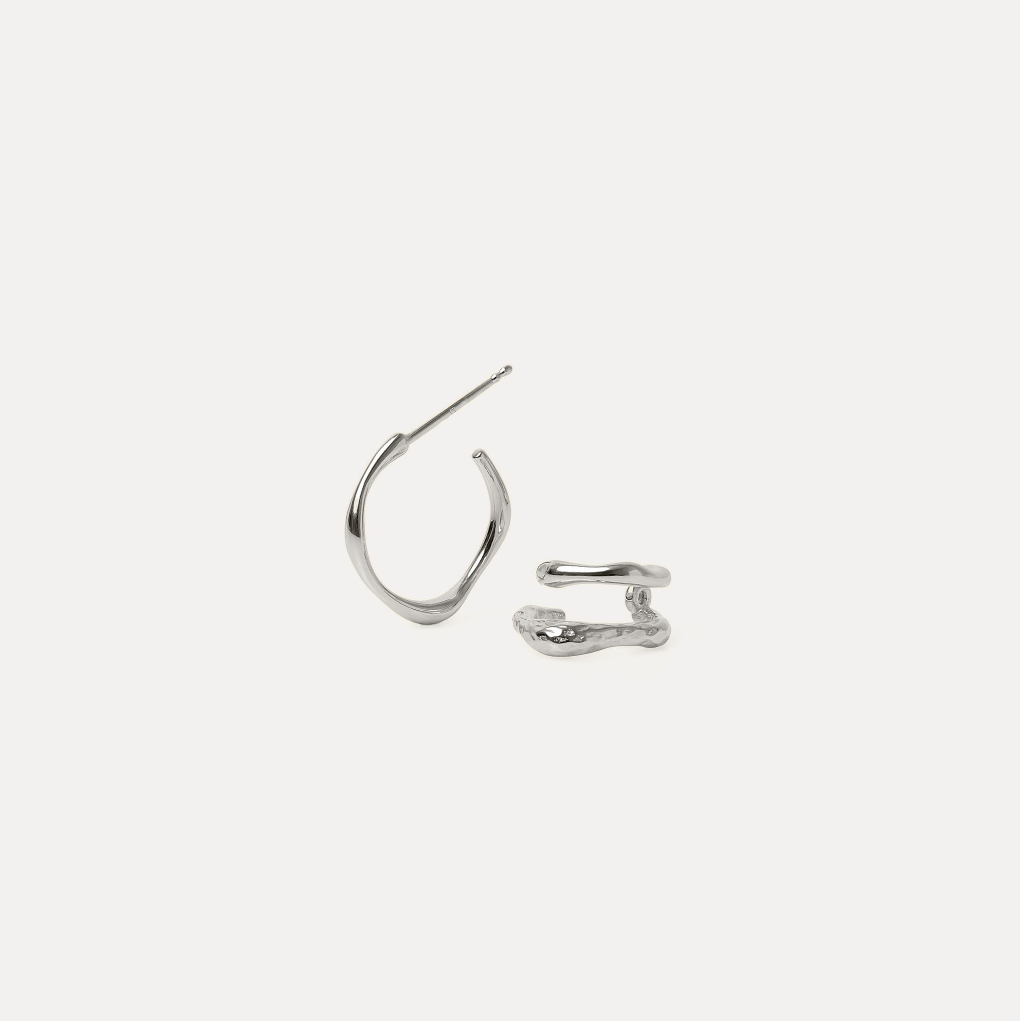 Fluid Triple Hoop Earrings