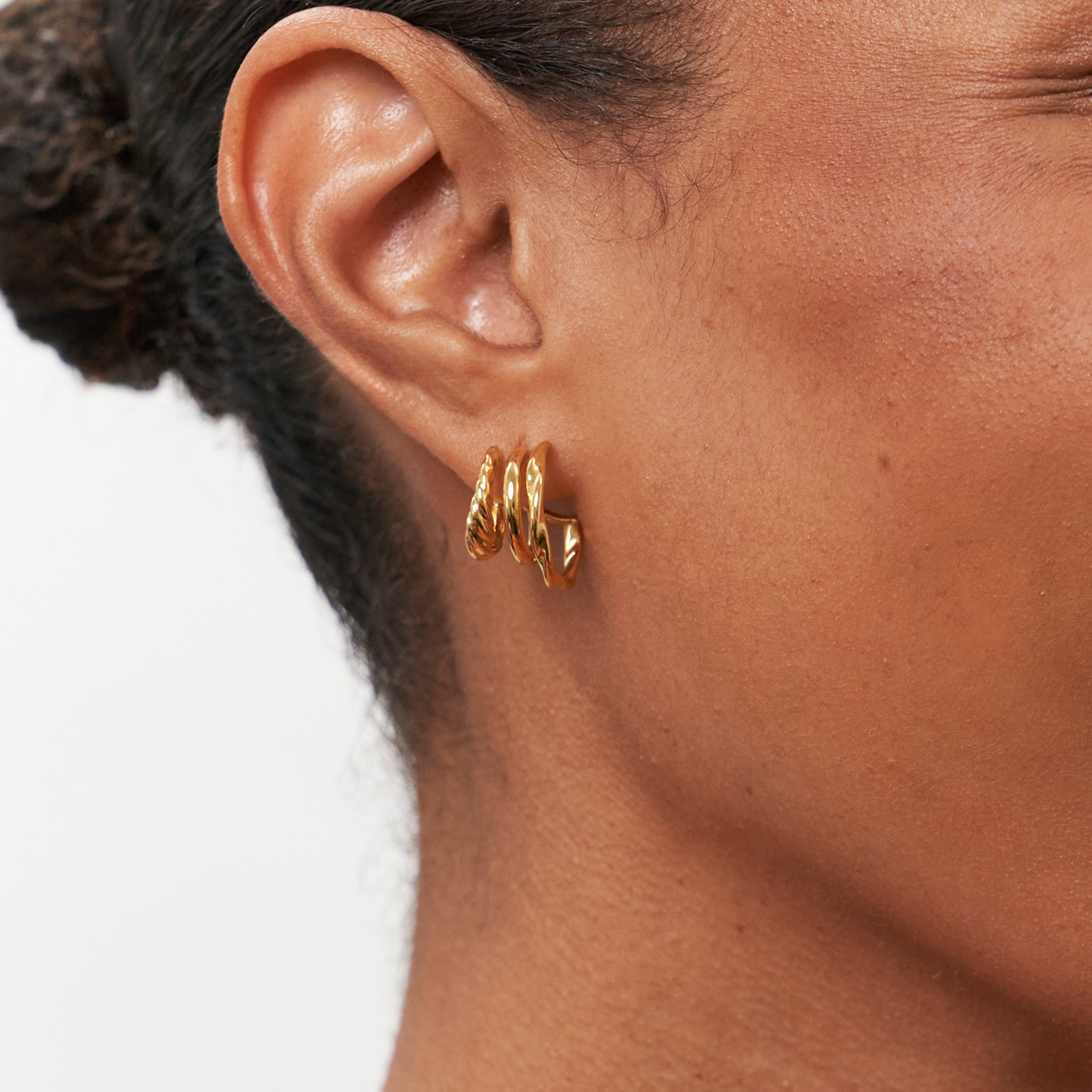 Flux Triple Hoop Earrings