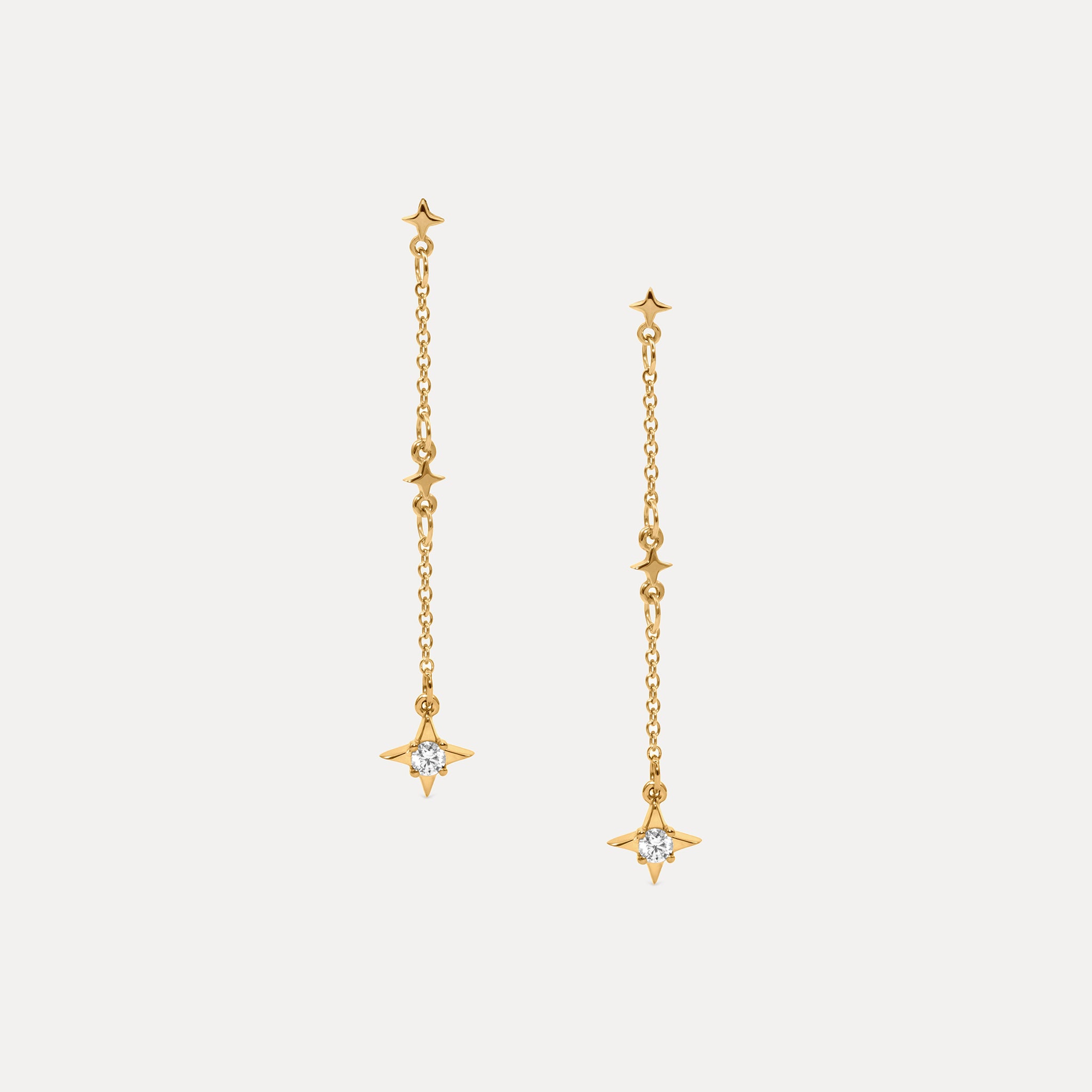White Sapphire Stella Star Drop earrings