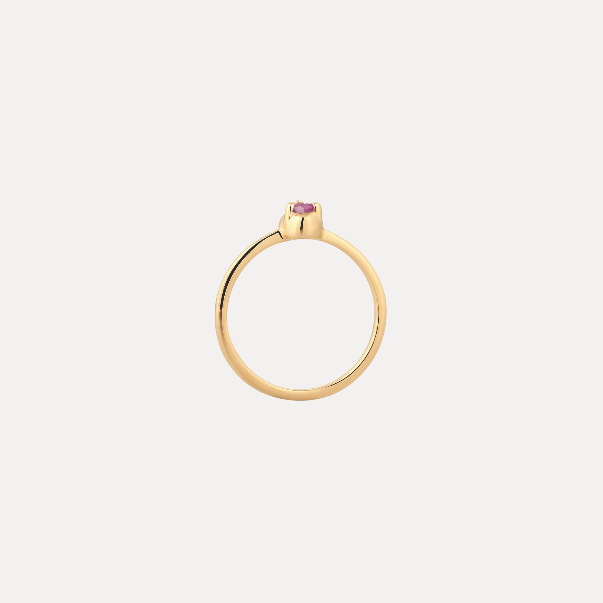 Mini Birthstone Ring 24k Gold Vermeil