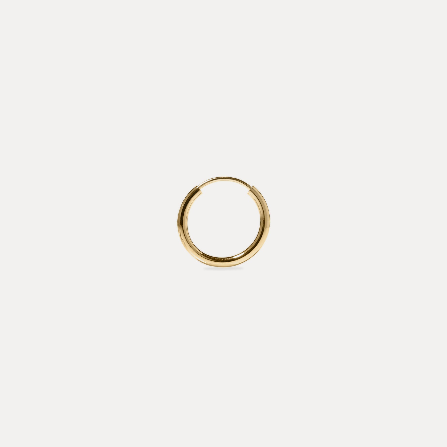 Basic Hoop Earrings - Single | 14k Gold