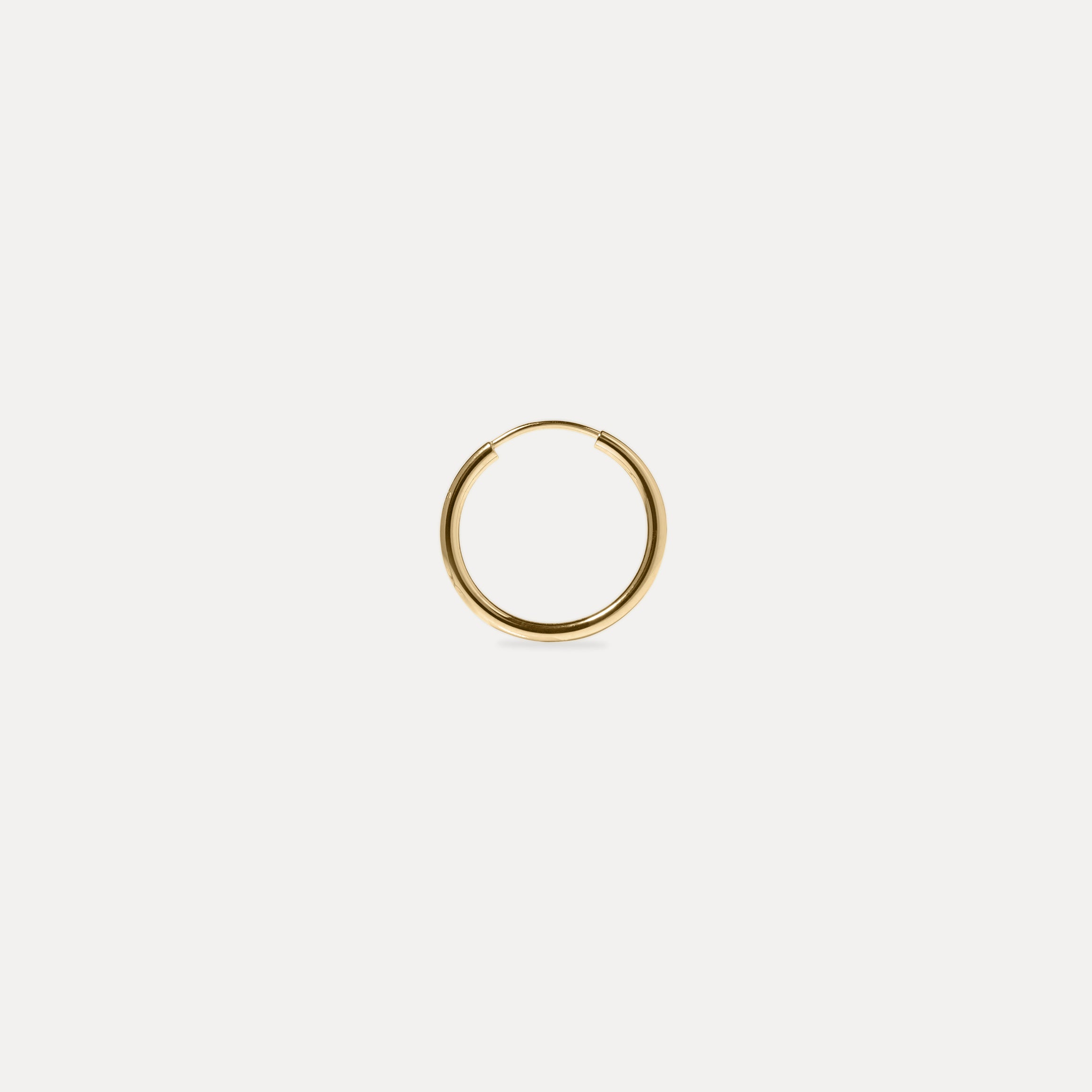 Basic Hoop Earrings - Single | 14k Gold