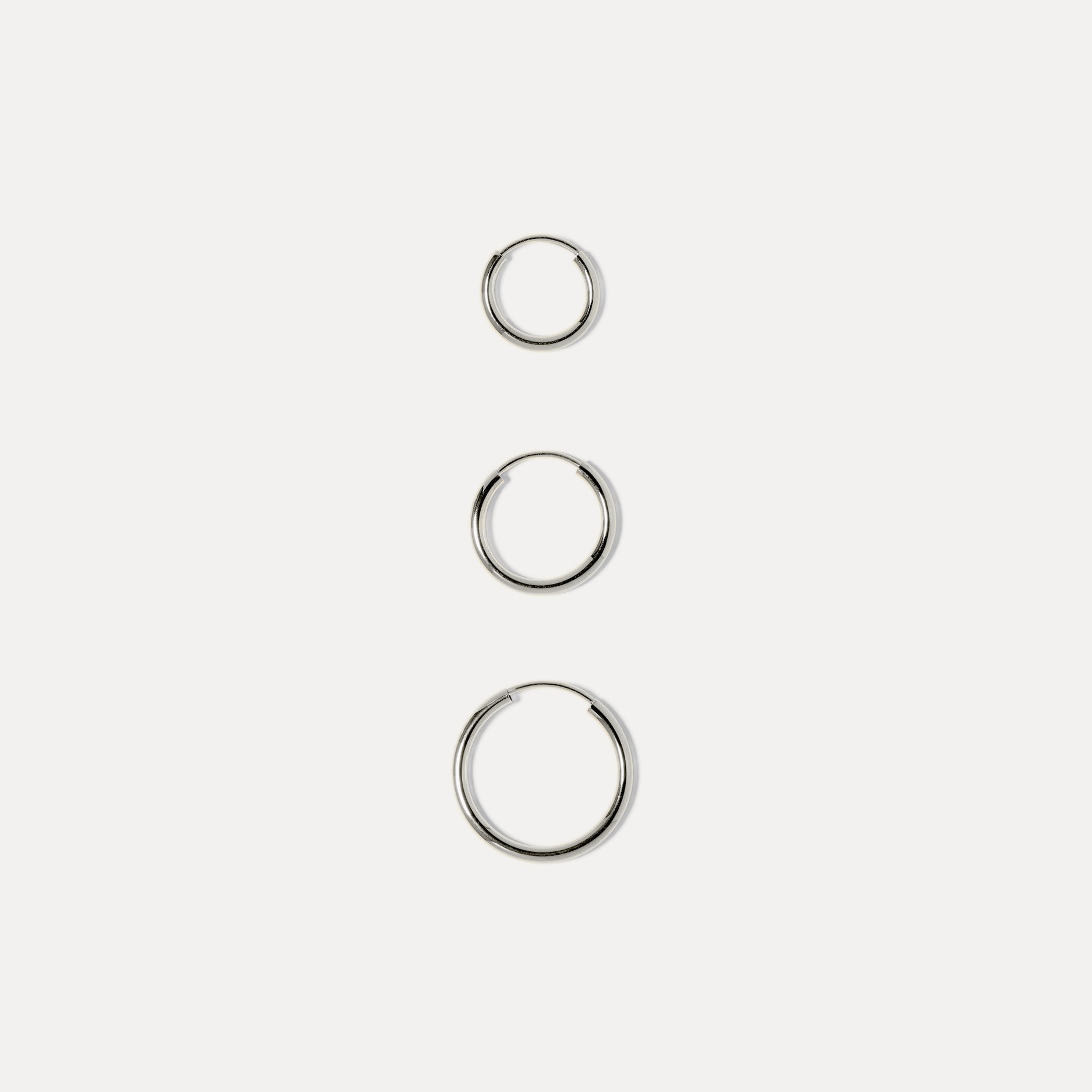 Basic Trio Hoop Earrings - Single