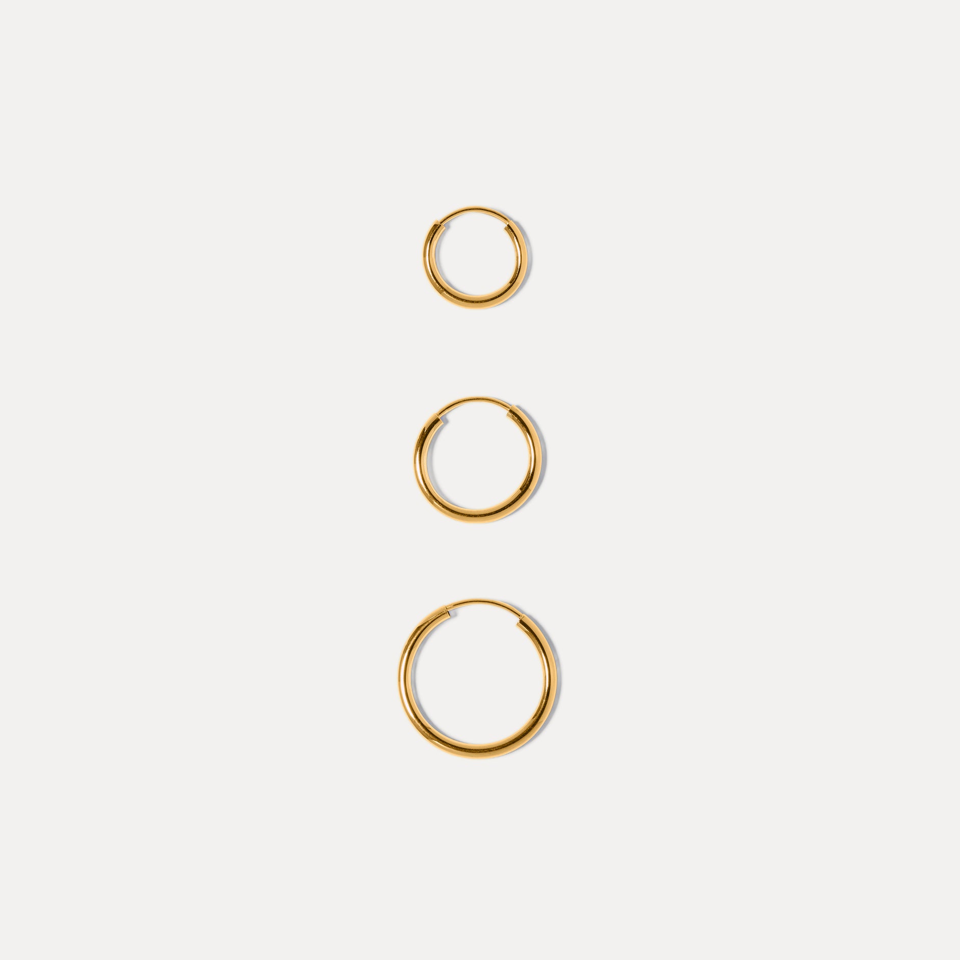 Basic Trio Hoop Earrings - Single