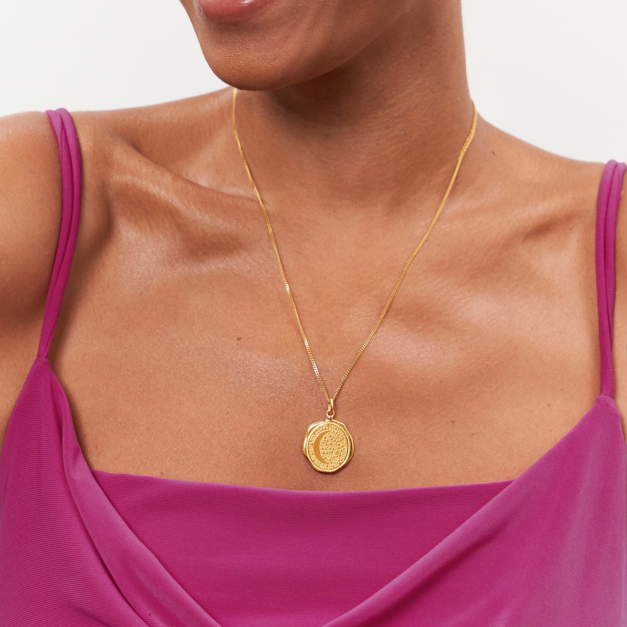 Moon Large Seal Necklace