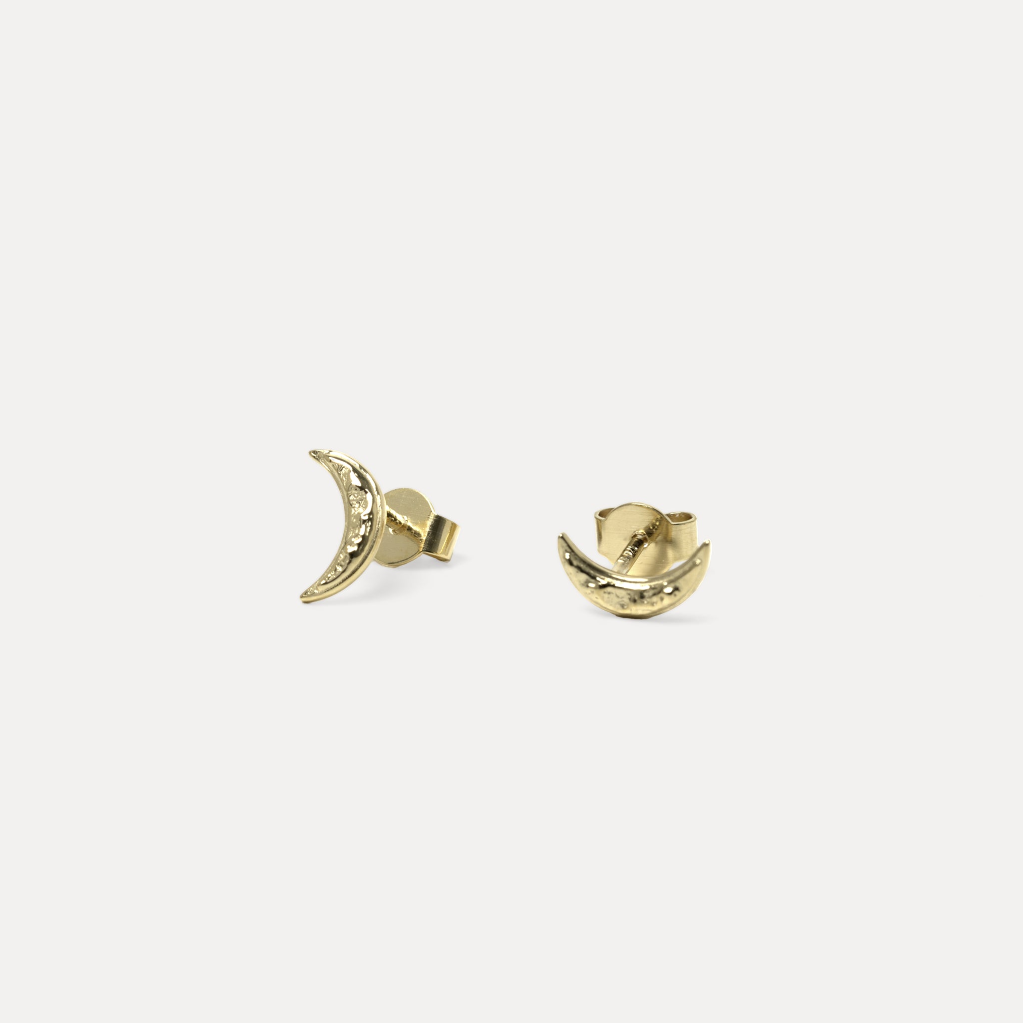Lunar Eclipse Stud Earrings | 14k Gold