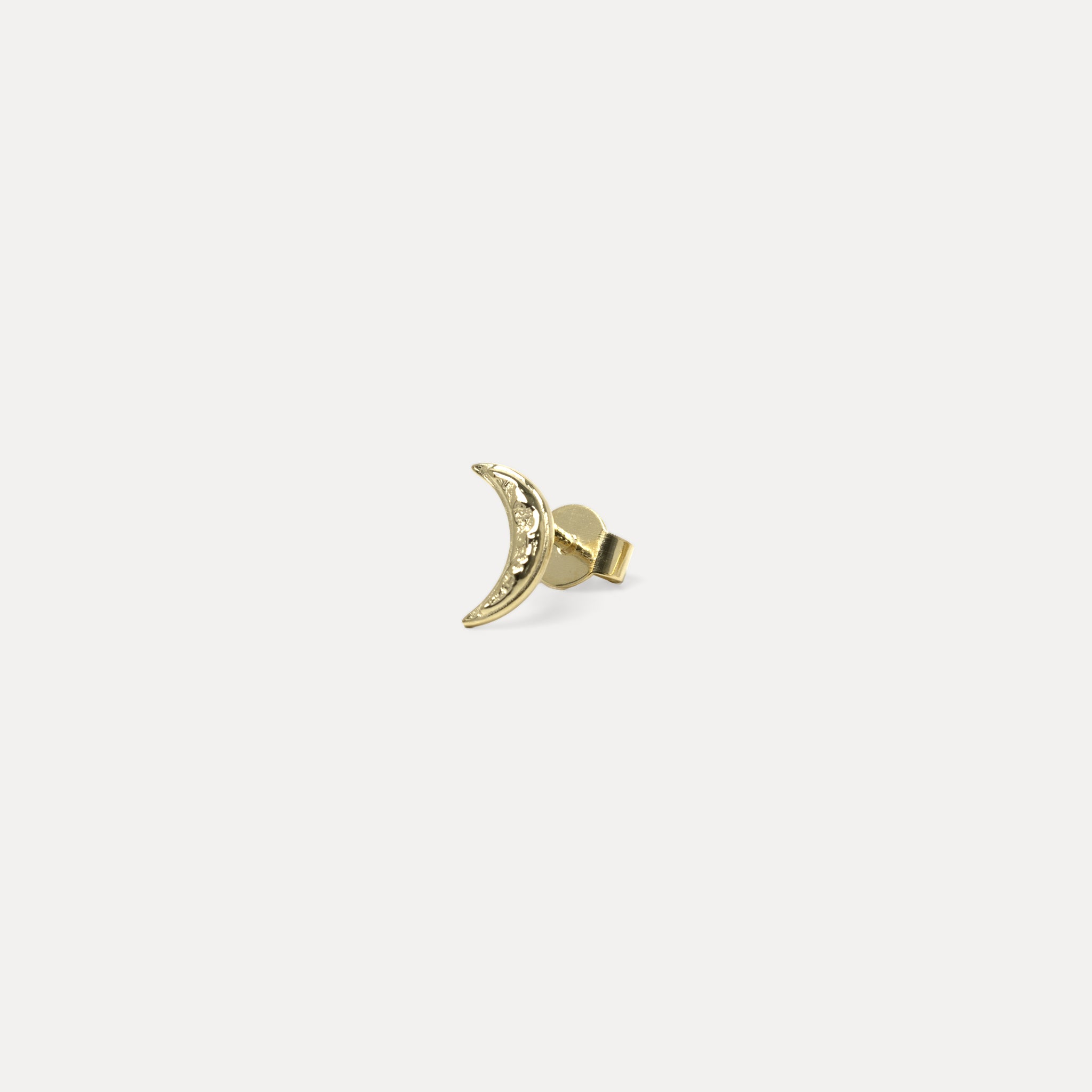 Lunar Eclipse Stud Earrings - Single | 14k Gold