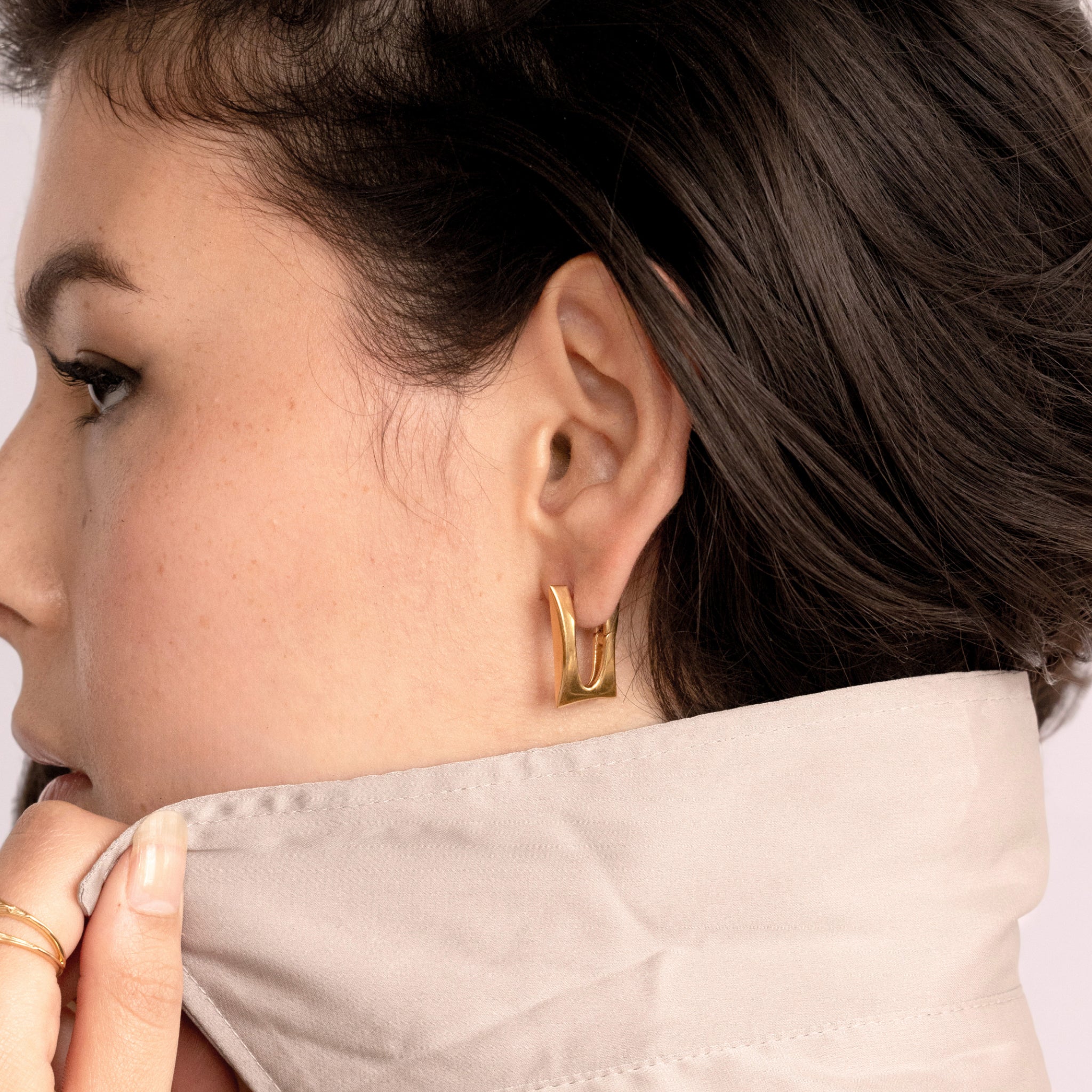 Marquise Arc Creolen Ohrringe