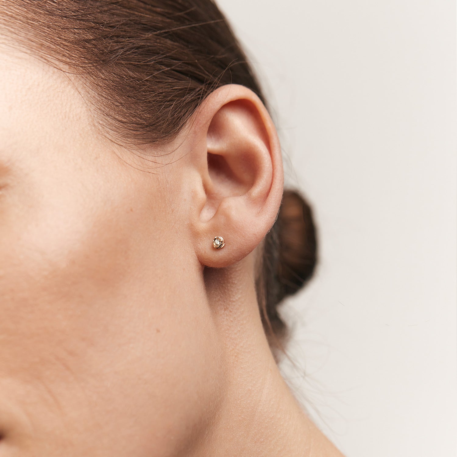 Diamond Mater Stud Earrings | 14k Gold