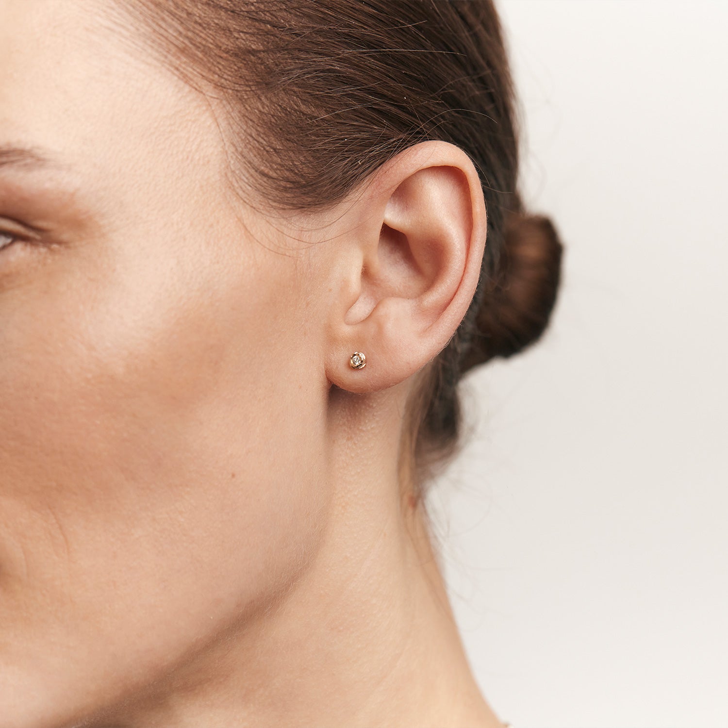 Diamond Mater Stud Earrings | 14k Gold