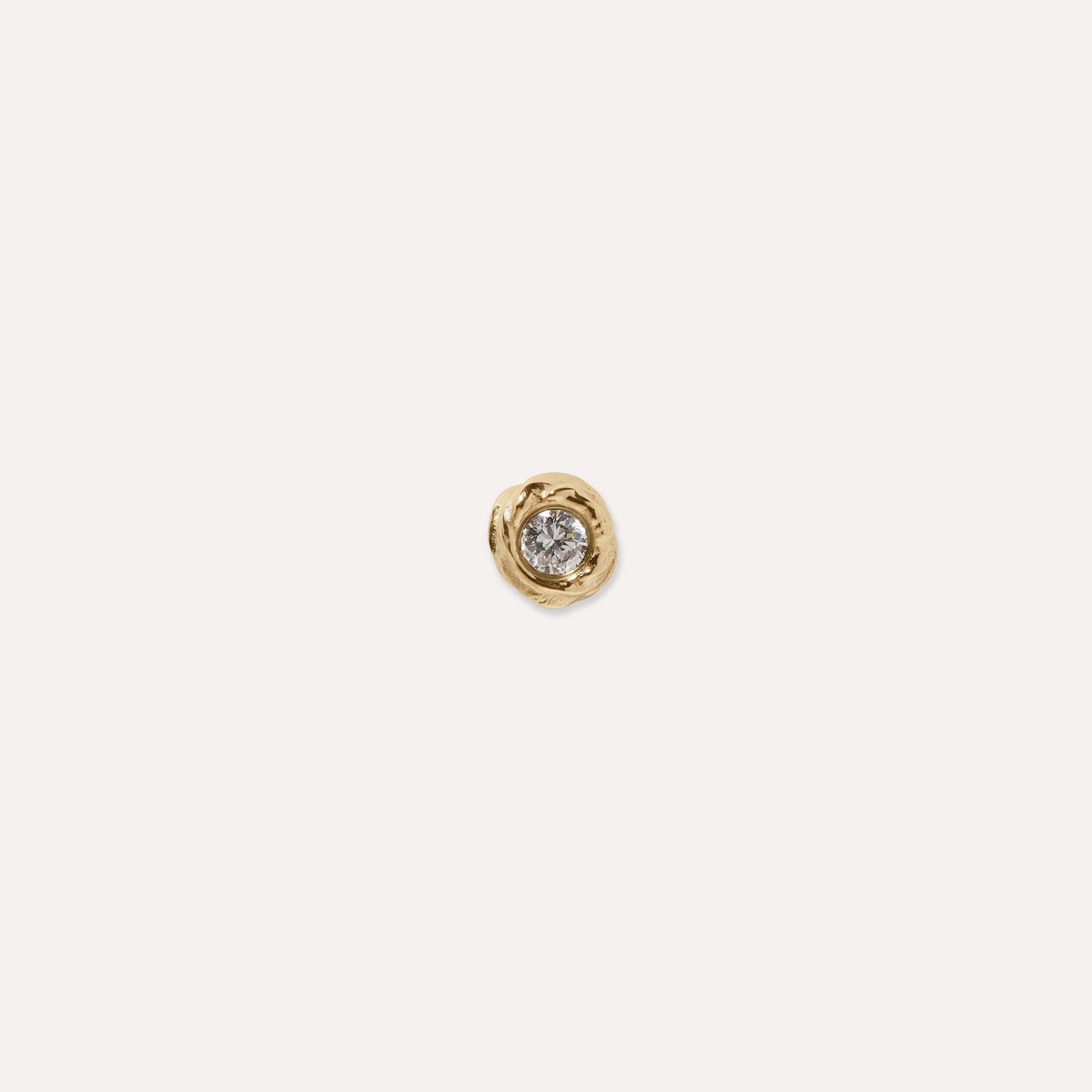 Diamond Mater Stud Earrings - Single | 14k Gold