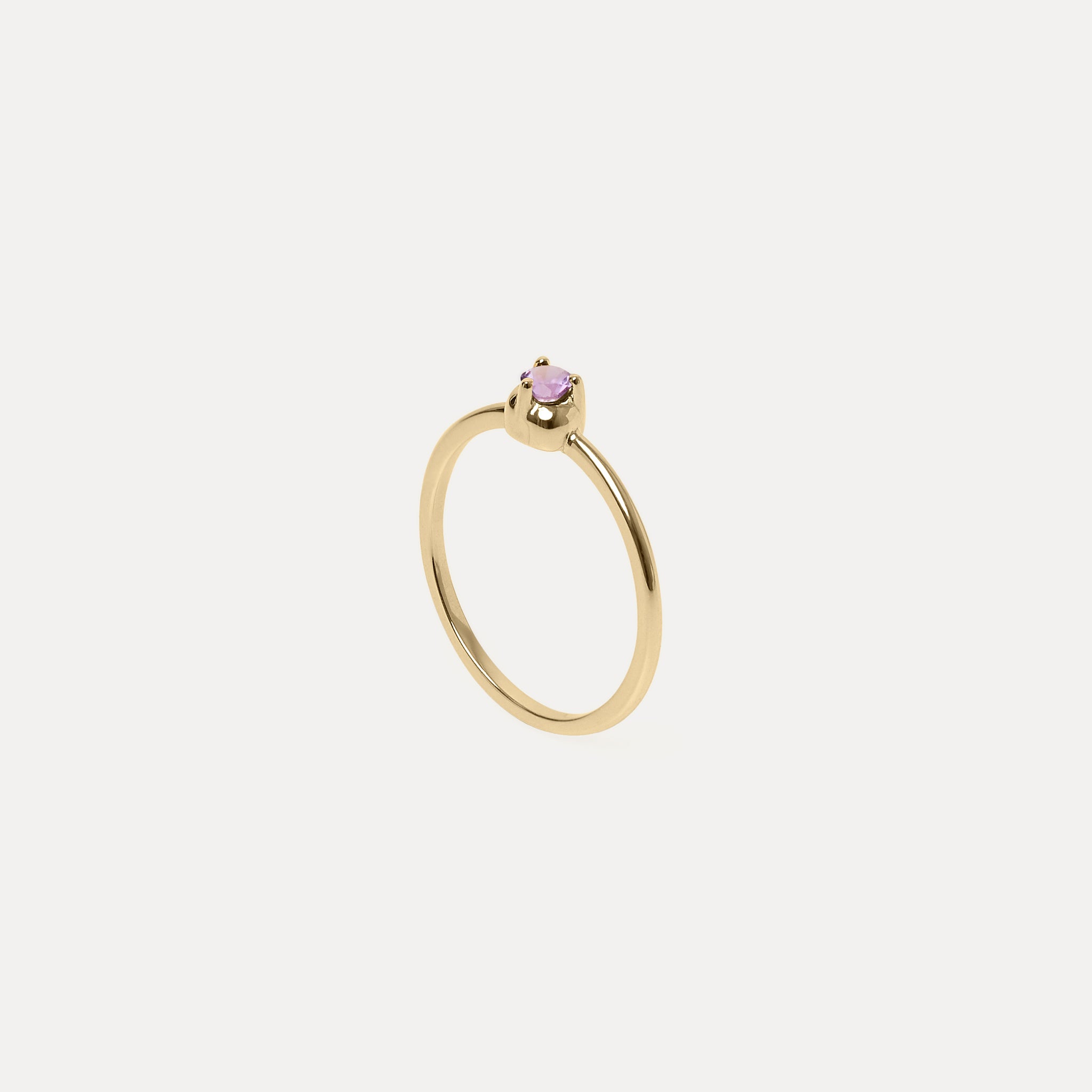 Mini Birthstone Ring | 14k Gold