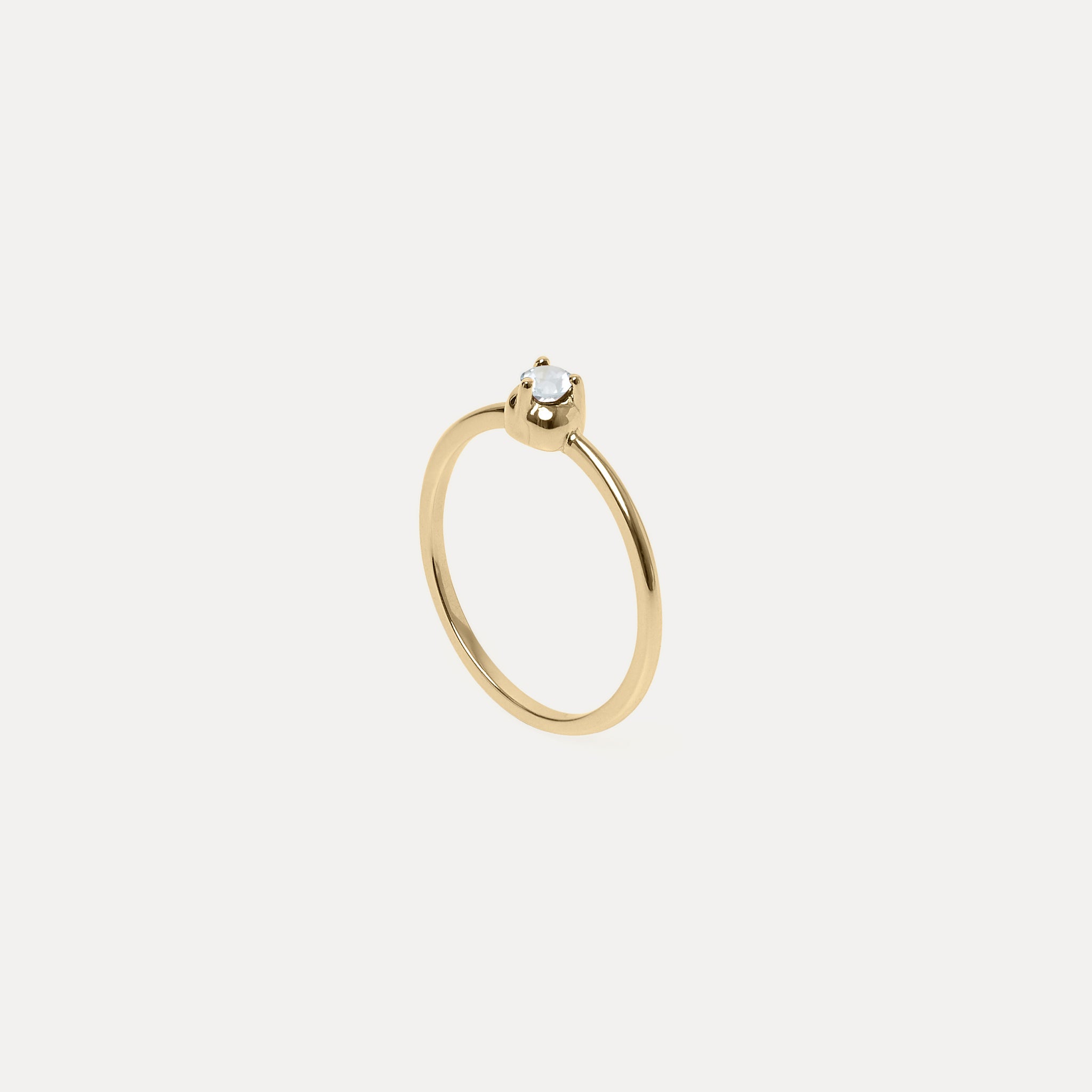 Mini Birthstone Ring | 14k Gold