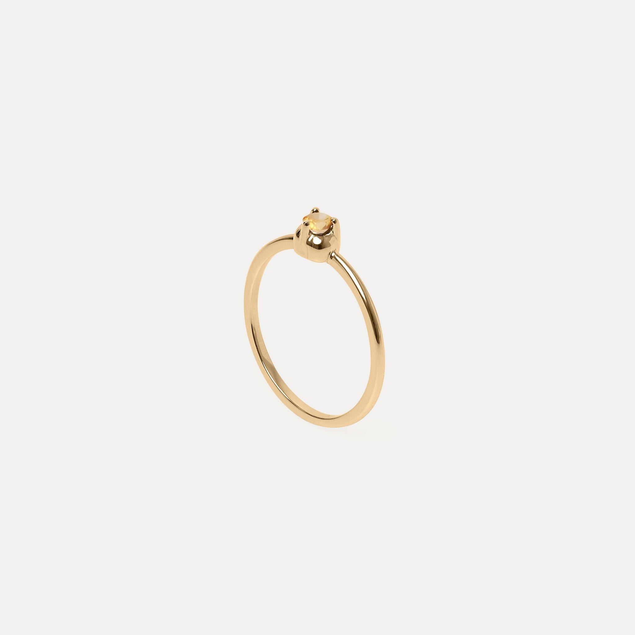 Mini Birthstone Ring | 14k Gold