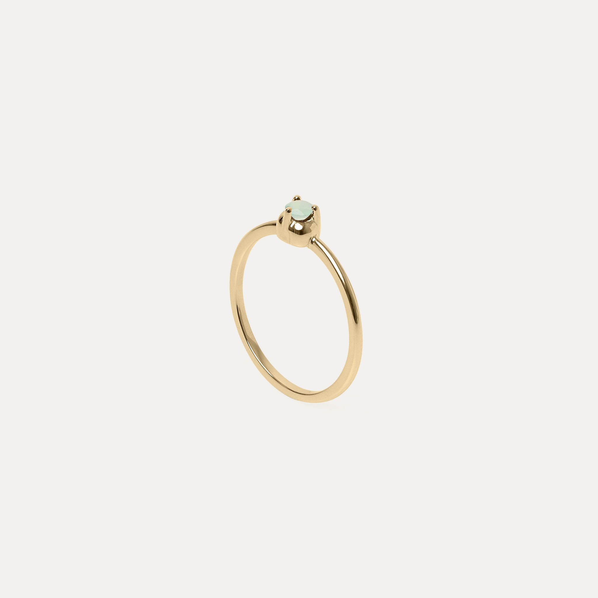 Mini Birthstone Ring | 14k Gold