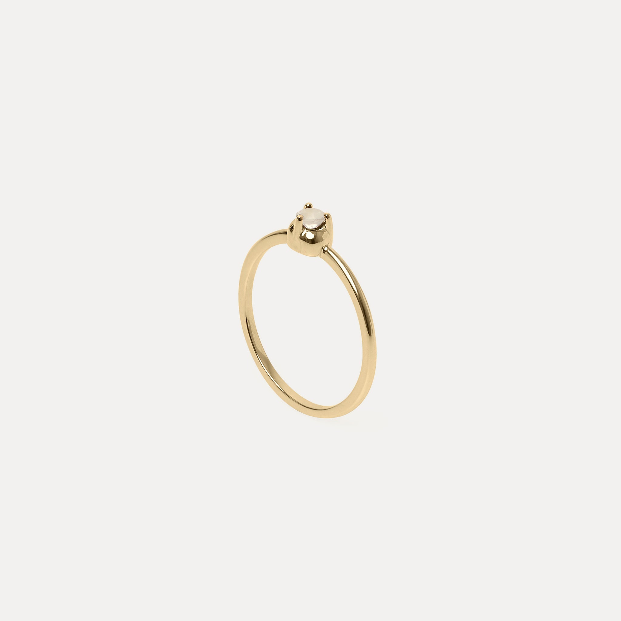Mini Birthstone Ring | 14k Gold