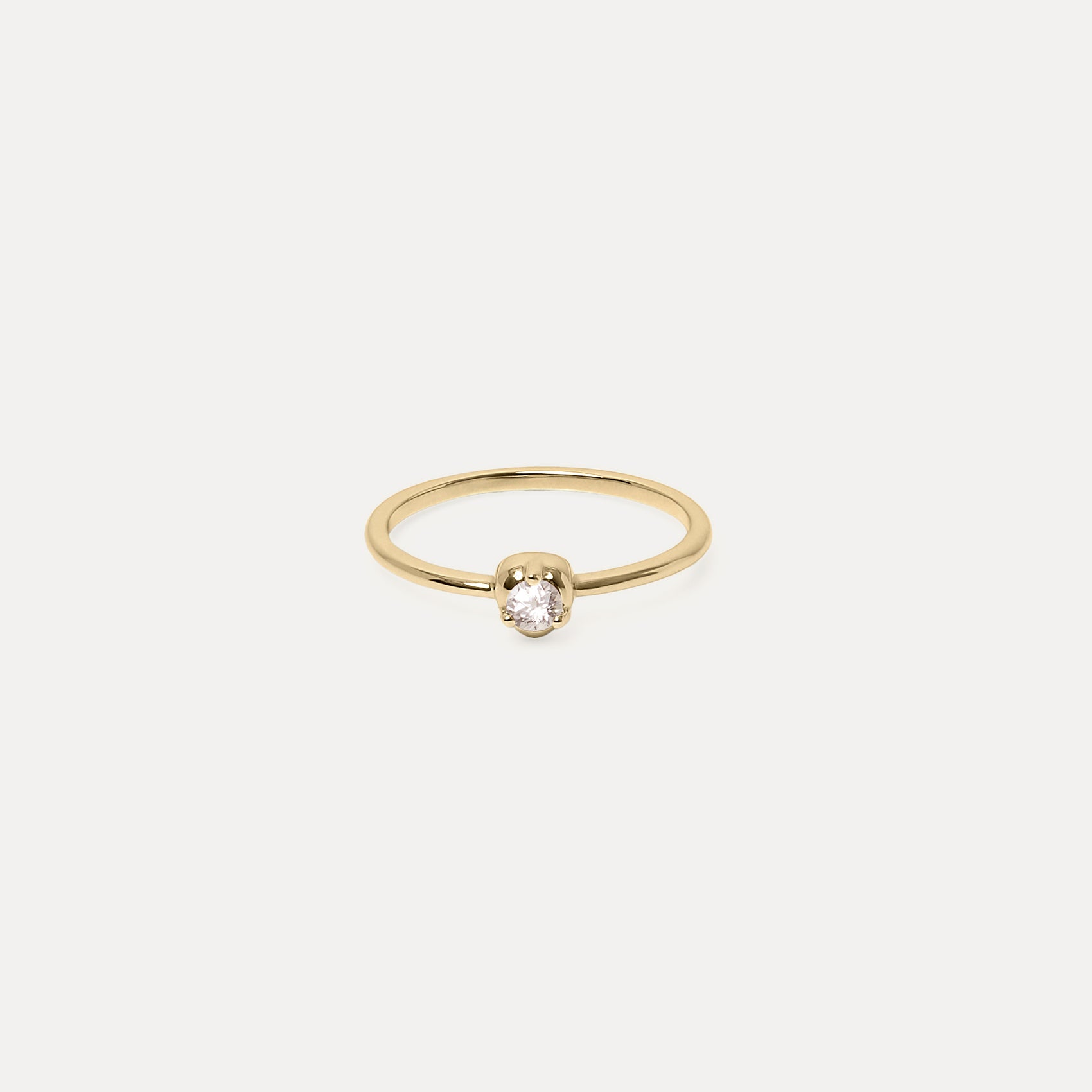 Mini Birthstone Ring | 14k Gold