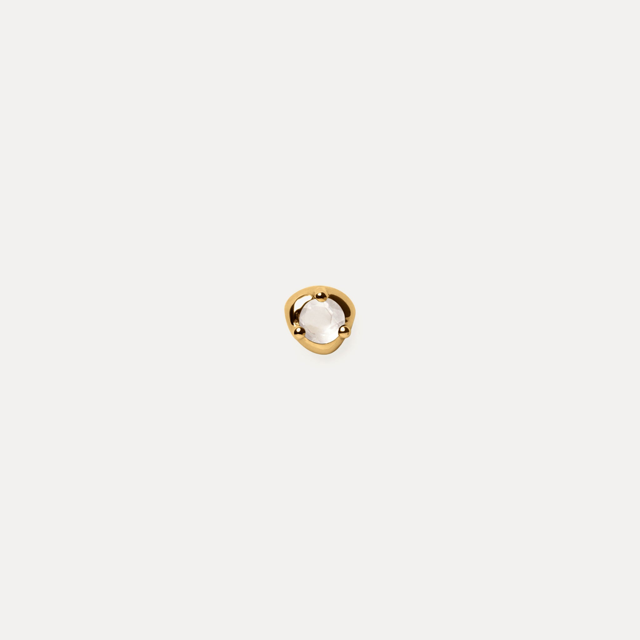 Moonstone Stone Fluid Stud Earrings - Single