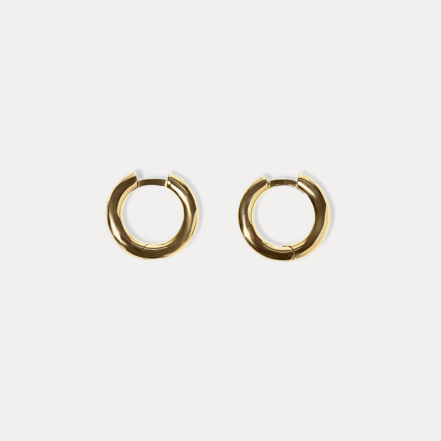 Mini Bold Huggies | 14k Gold