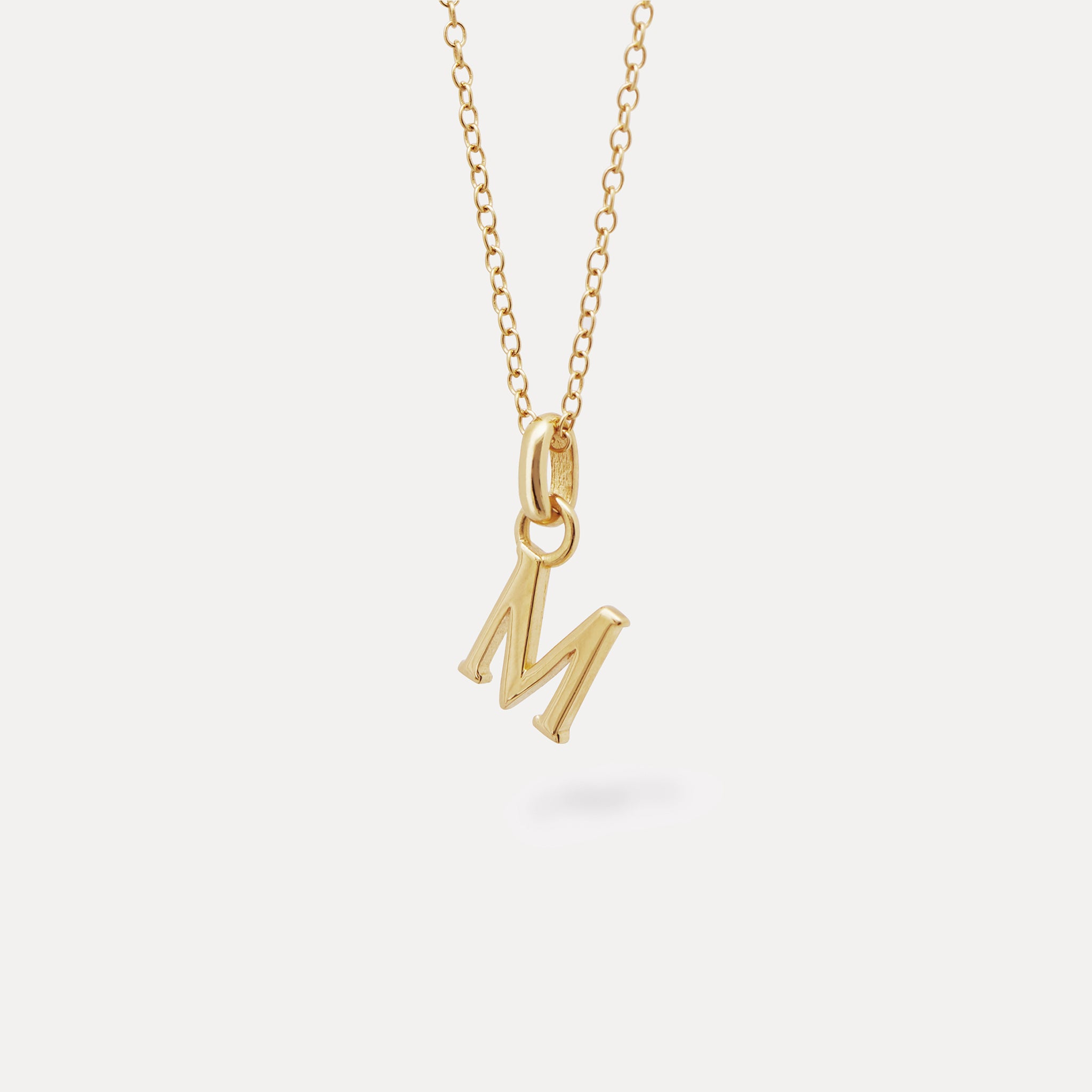 Mini Initial Necklace | 14k Gold