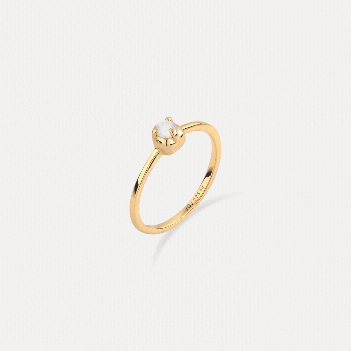 Mini Birthstone Ring 24k Gold Vermeil
