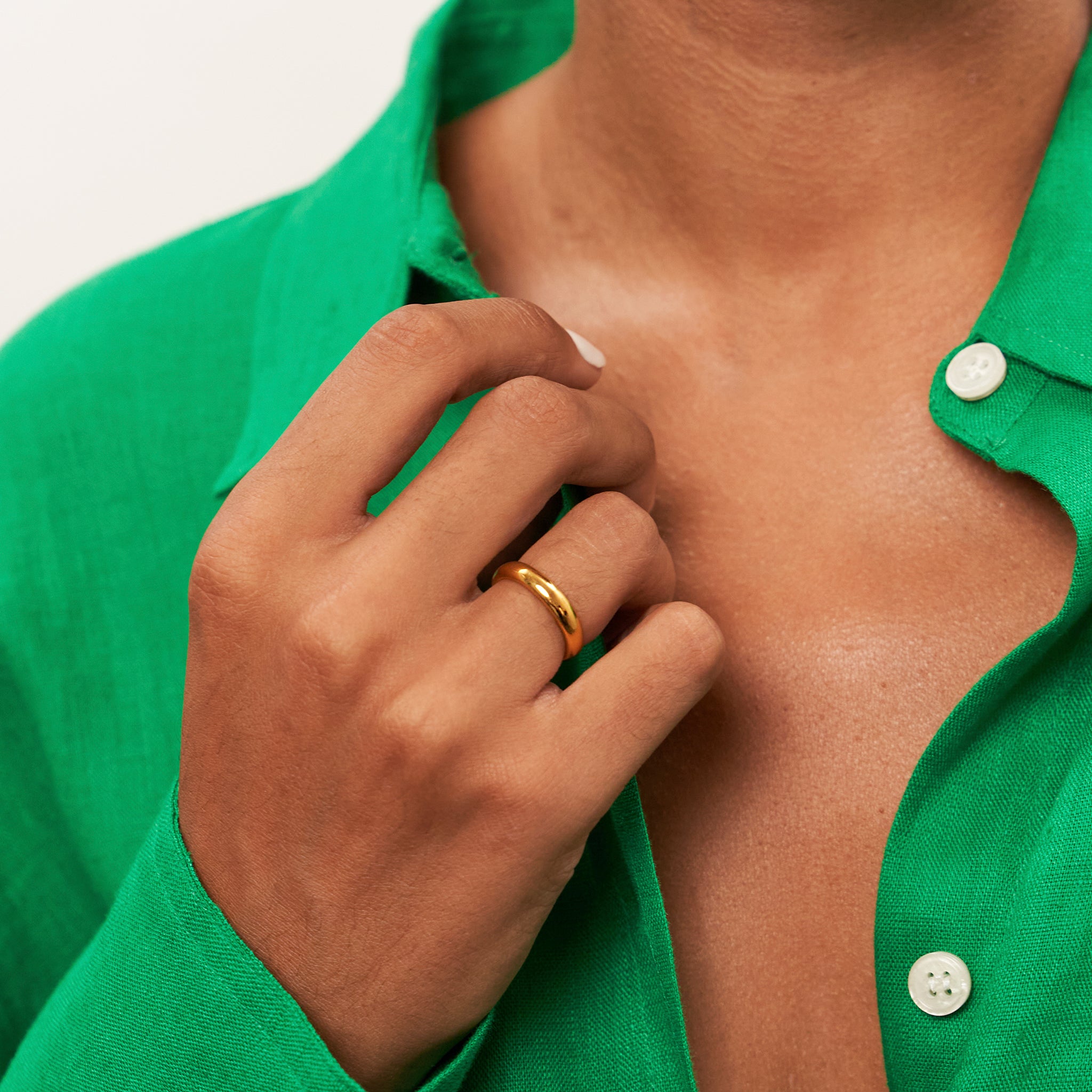 Mom Band Ring | 14k Gold