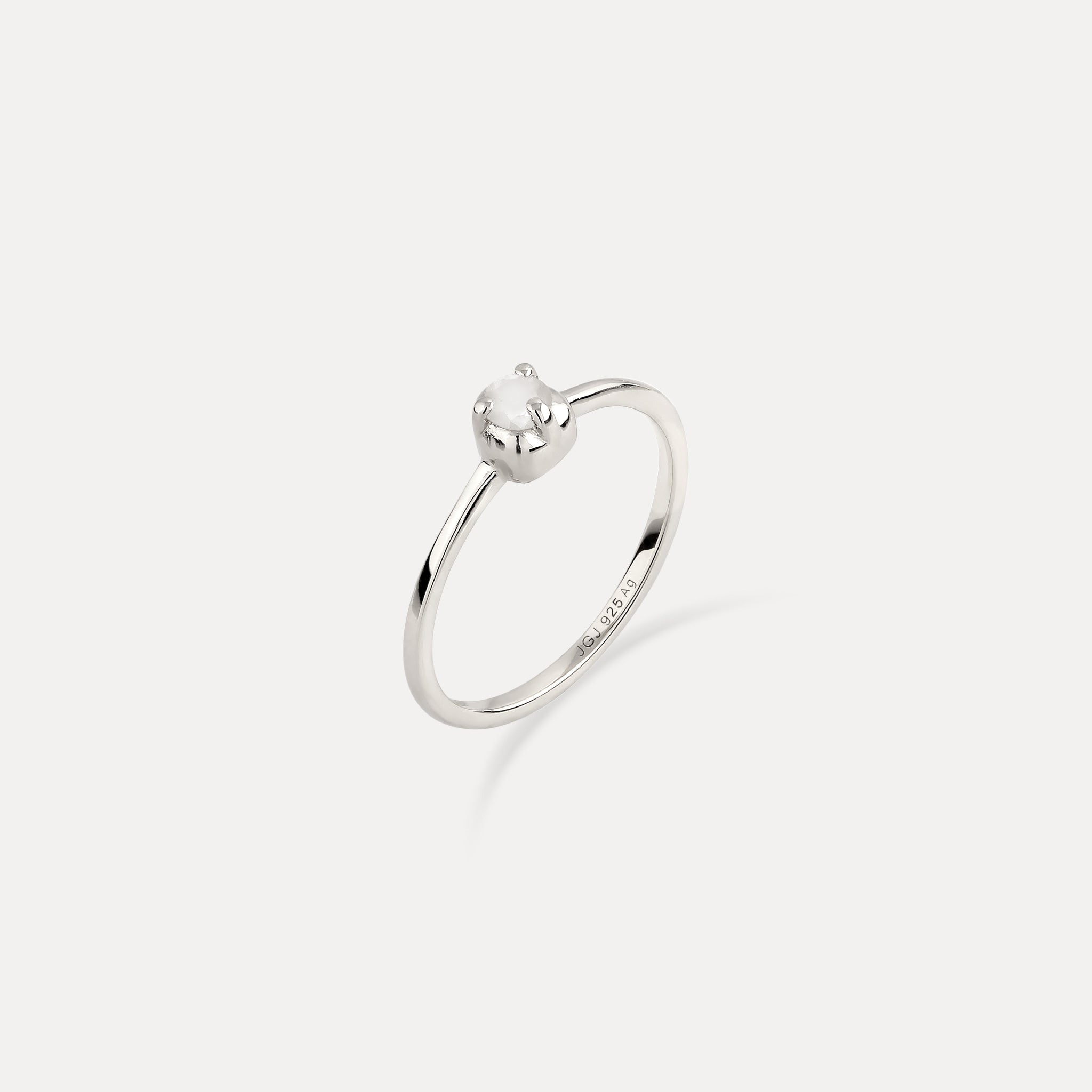 Mini Birthstone Ring 925 Silver