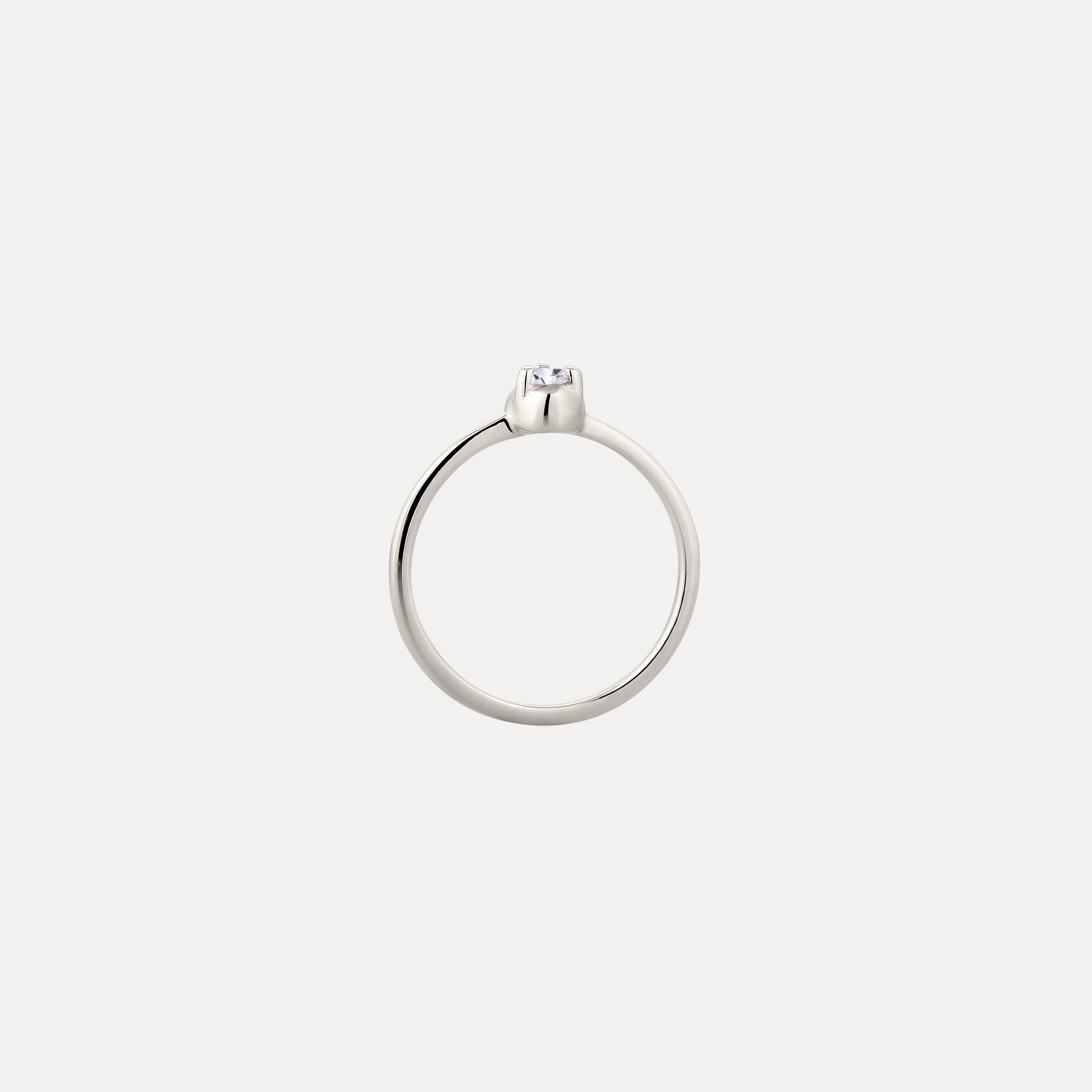 Mini Birthstone Ring 925 Silver