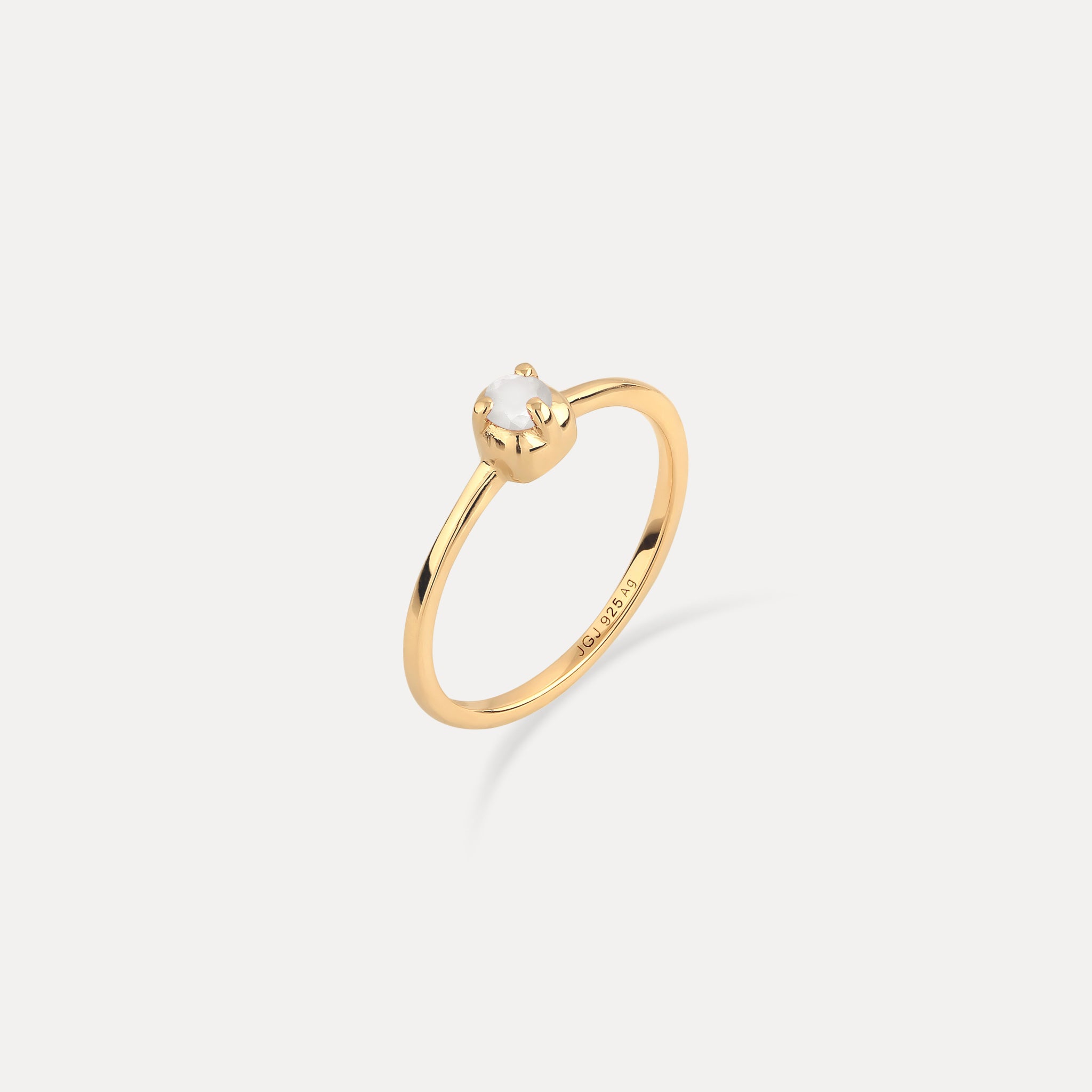 Mini Birthstone Ring 24k Gold Vermeil