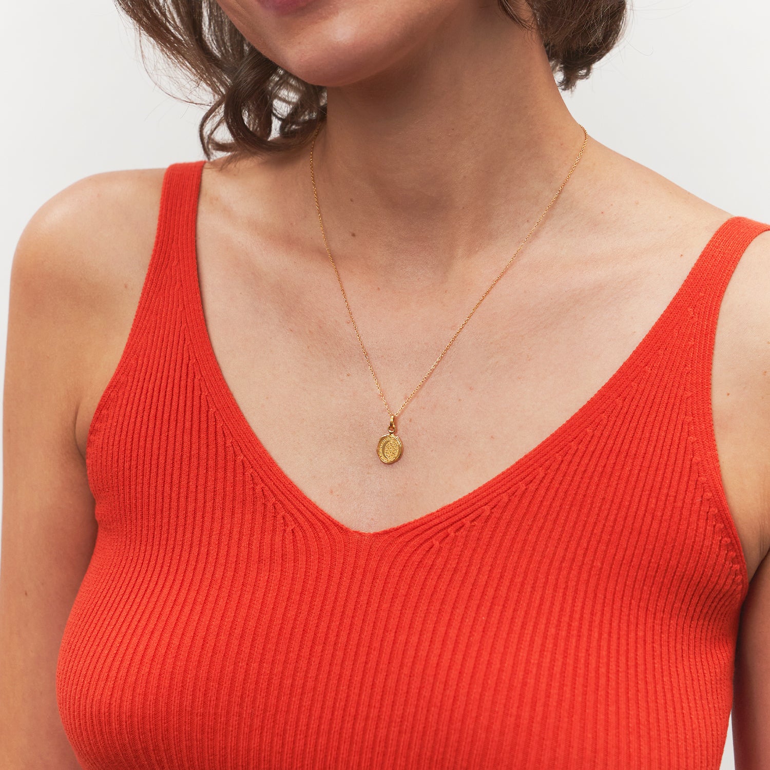 Moon Seal Pendant | 14k Gold