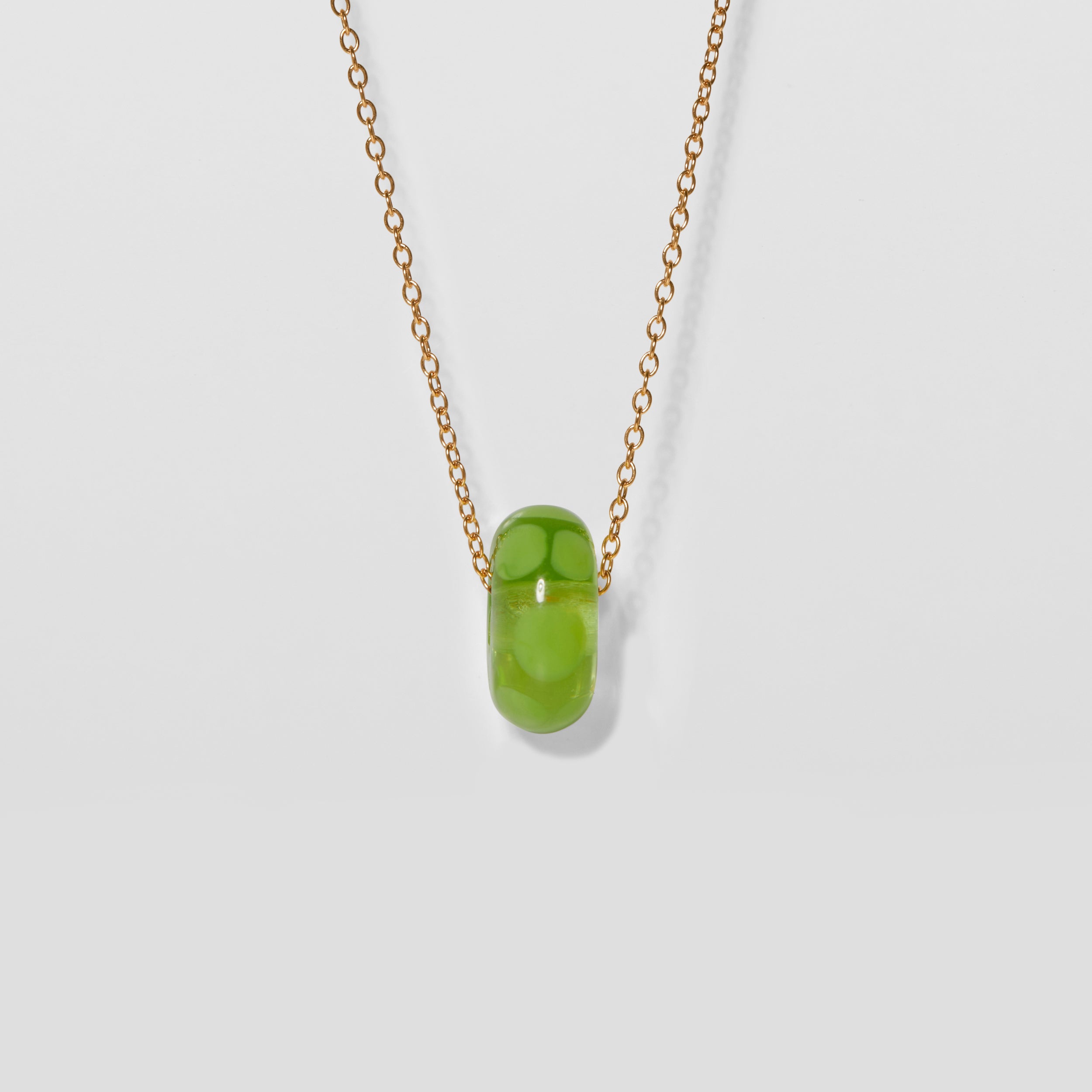 Rondella Murano Glas Dotted Green