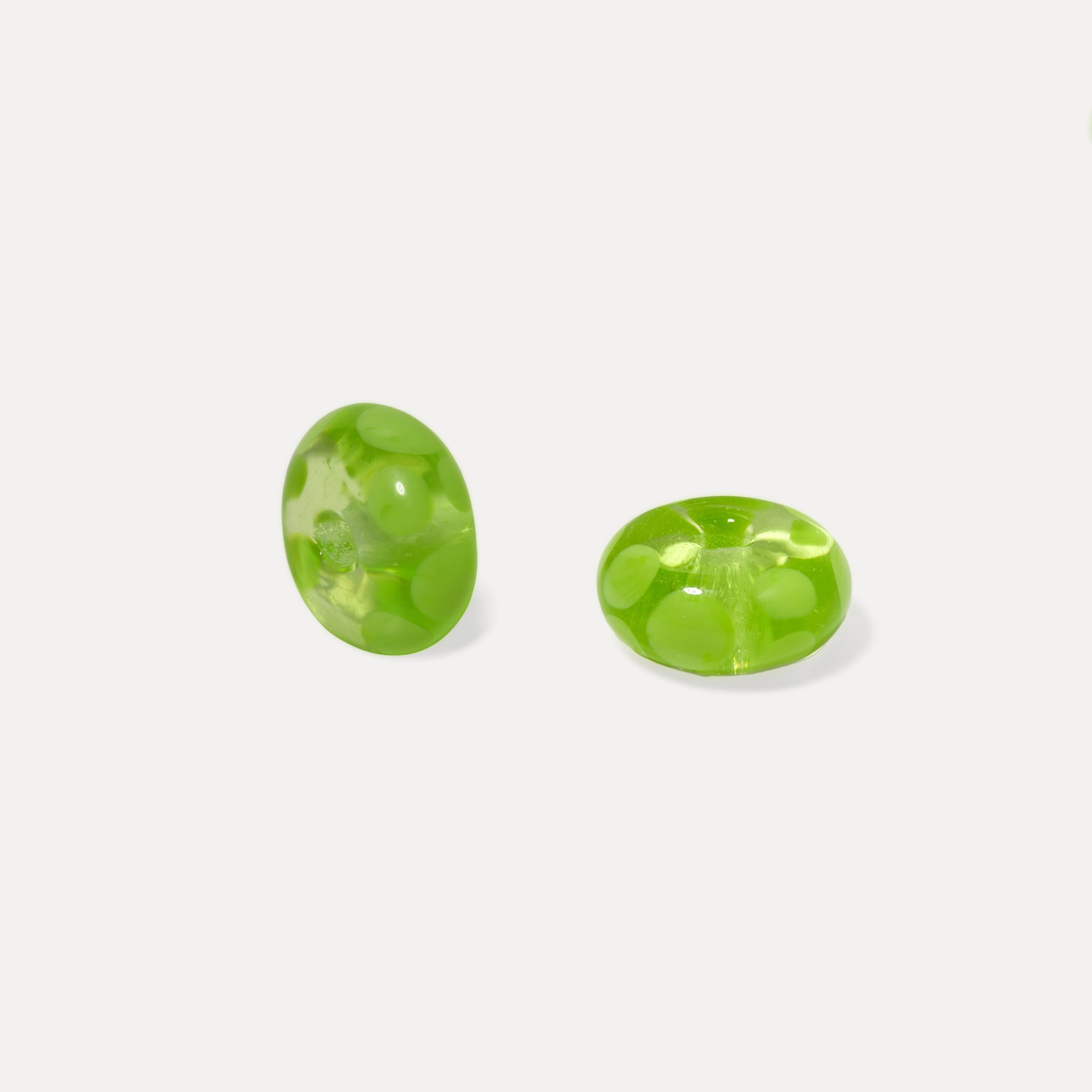 Rondella Murano Glas Dotted Green