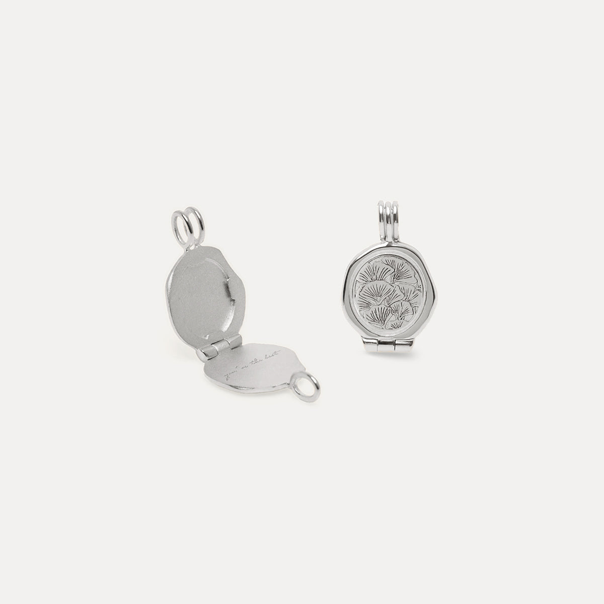 Nouveau Flower Seal Locket Pendant