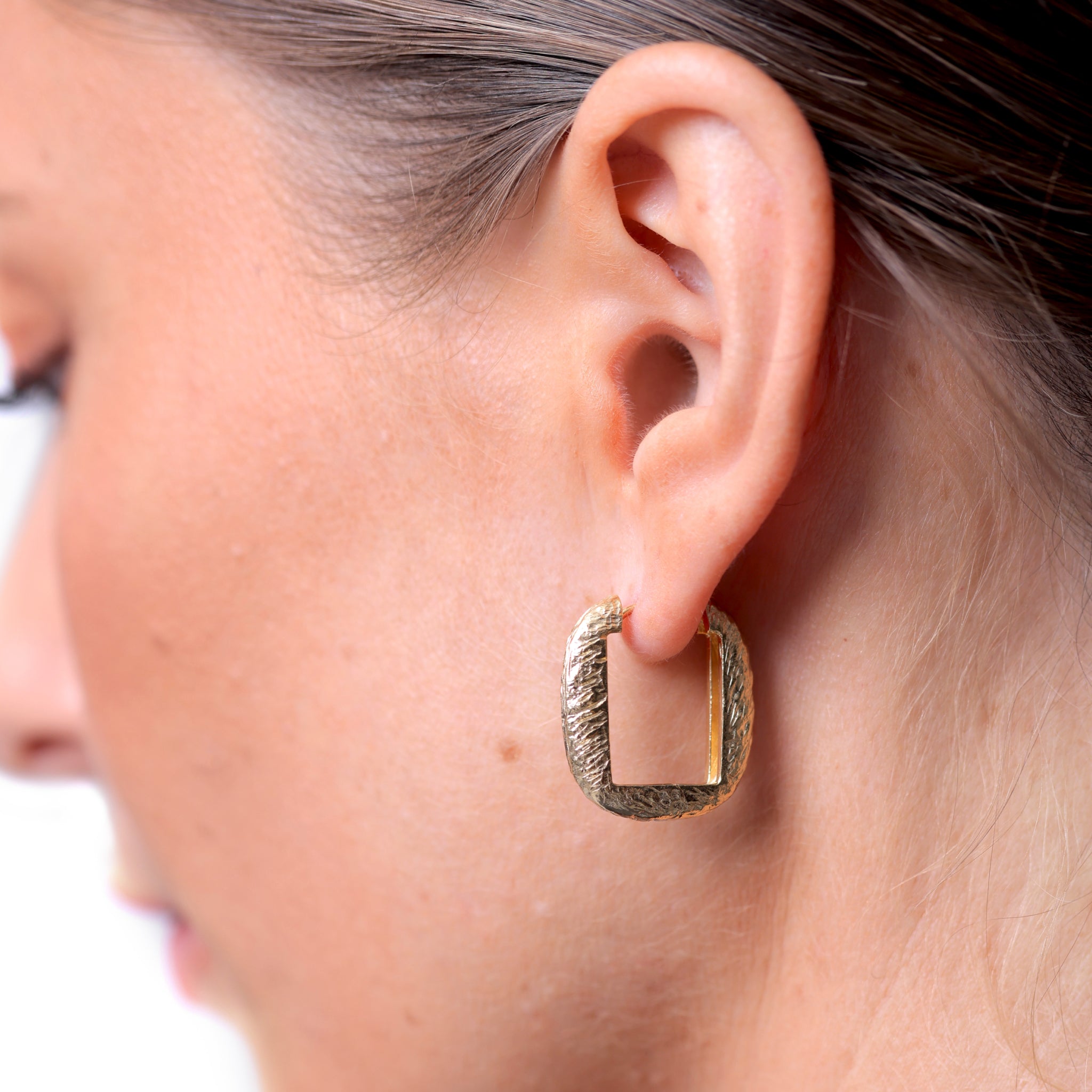 Contour Hoops Earrrings - Antique