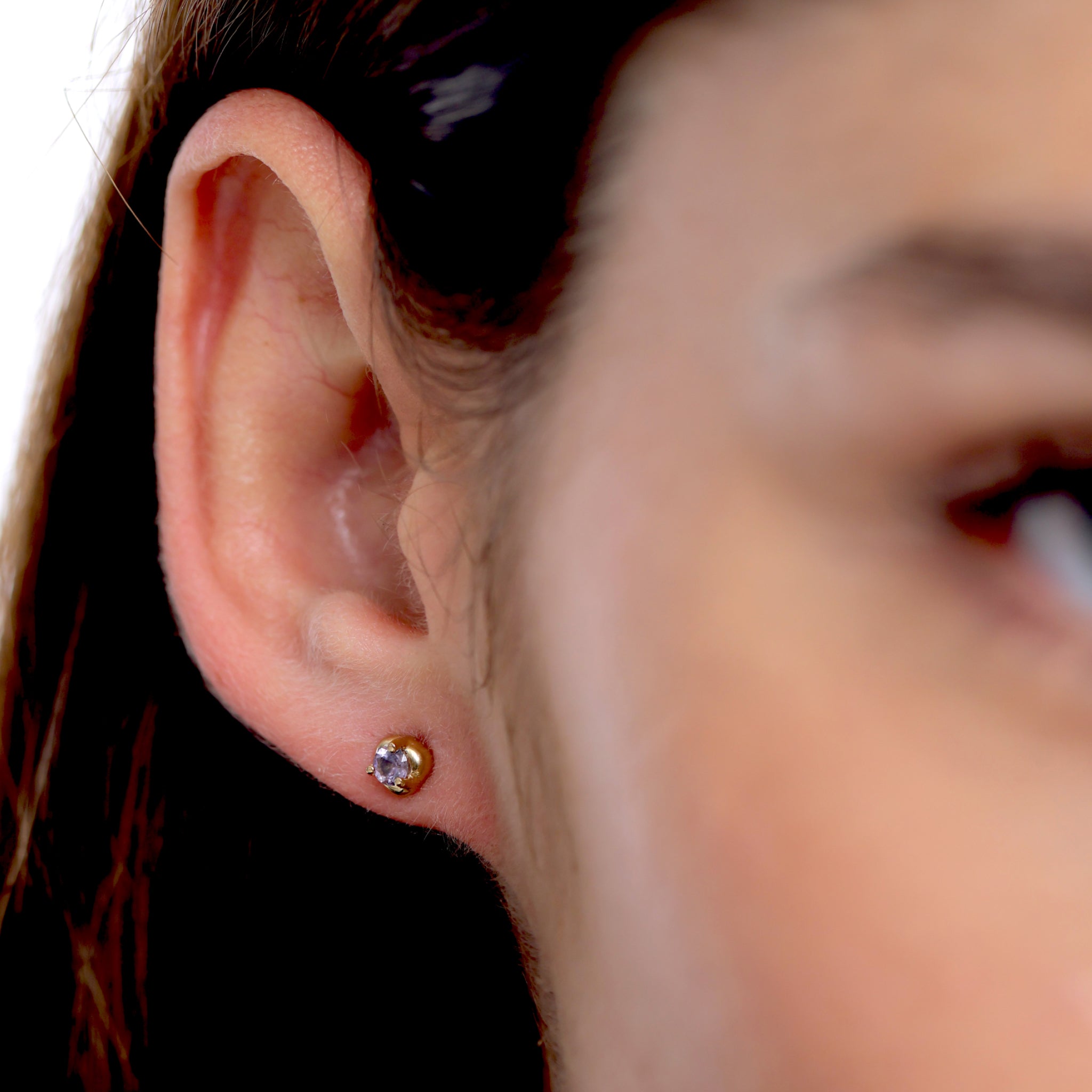 Mini Birthstone Stud Earrings