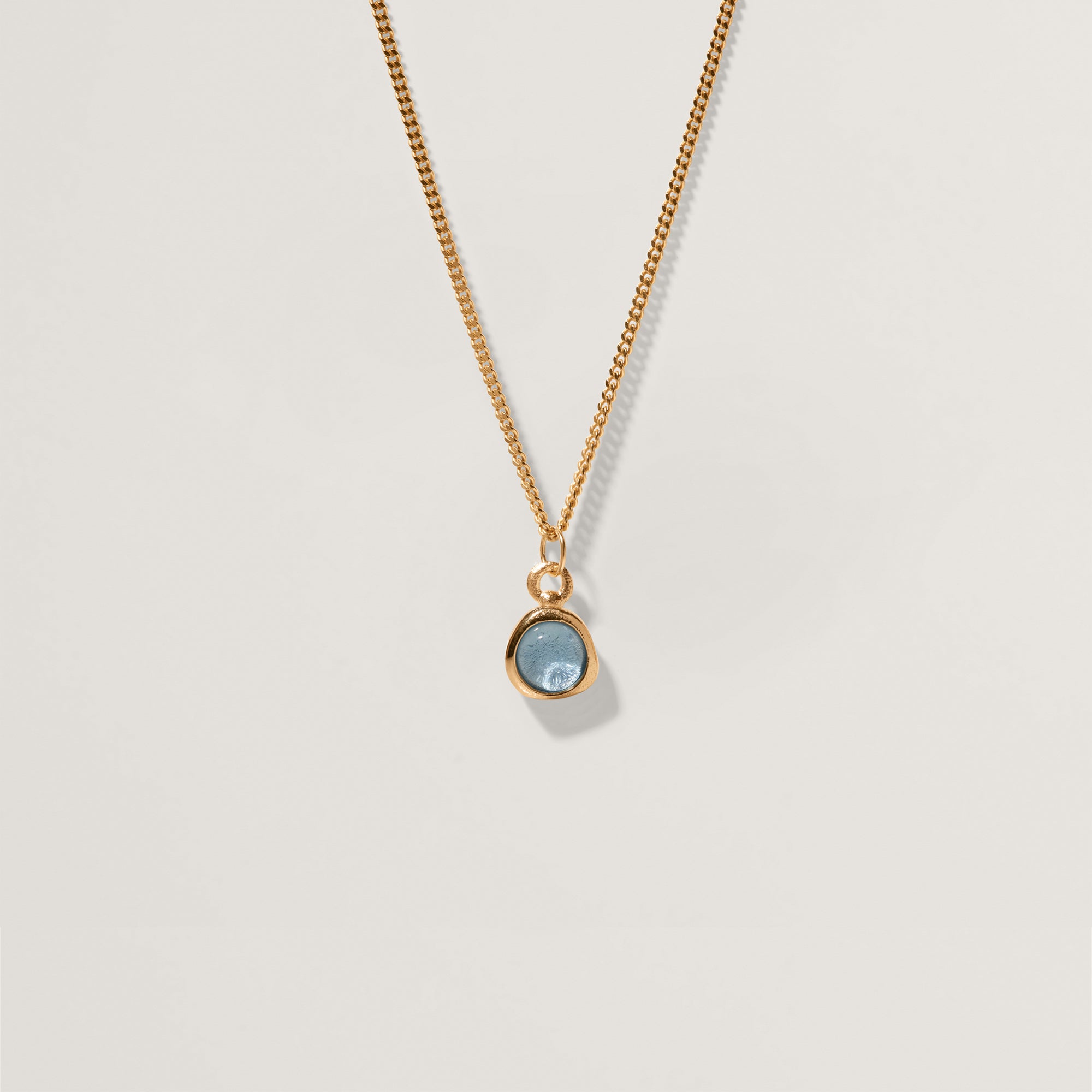 Aquamarine Stone Fluid Necklace