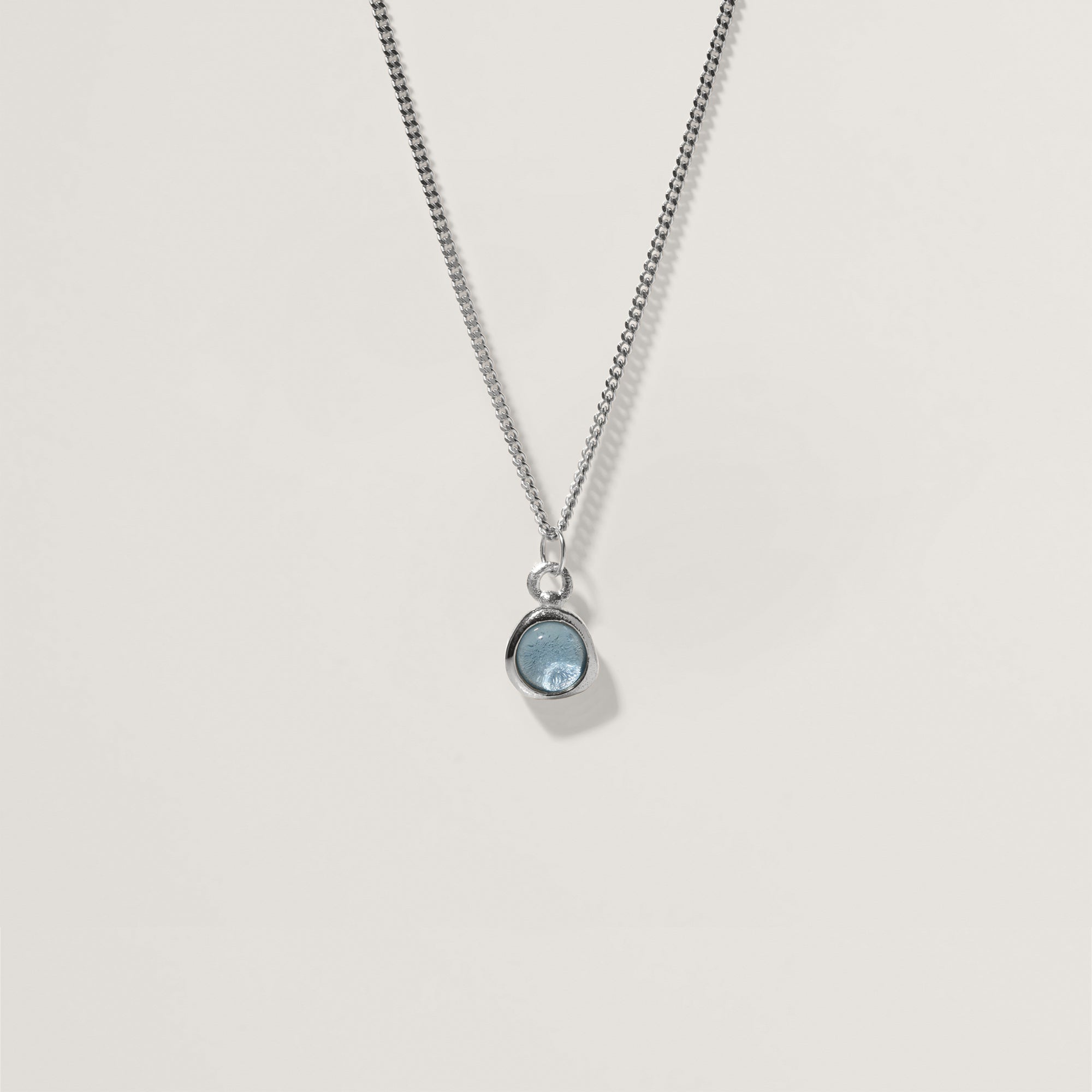 Aquamarine Stone Fluid Necklace