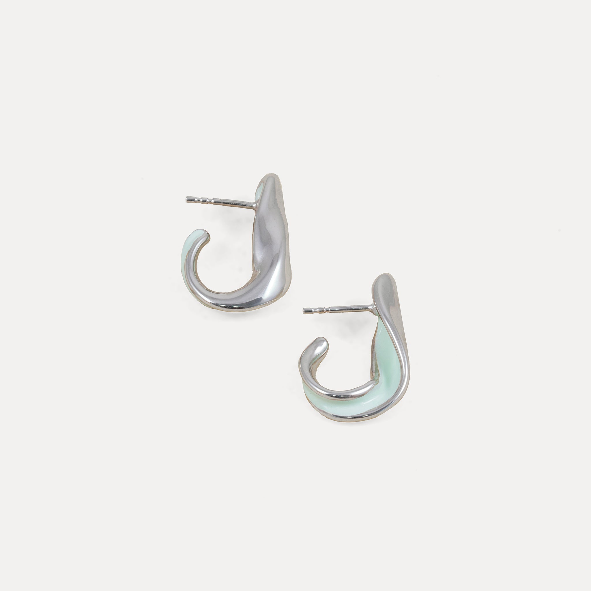 Eden Paprika Hoop Earrings Mint