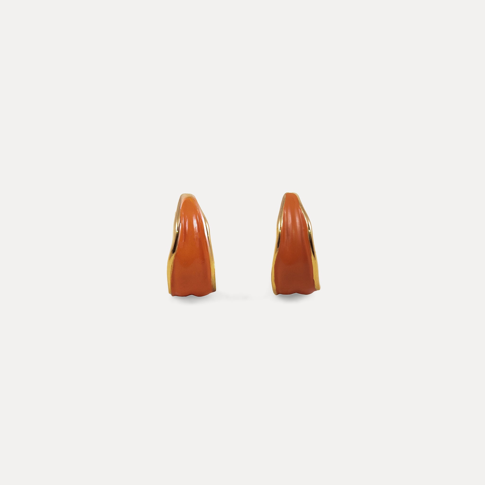 Eden Paprika Small Hoop Earrings Orange